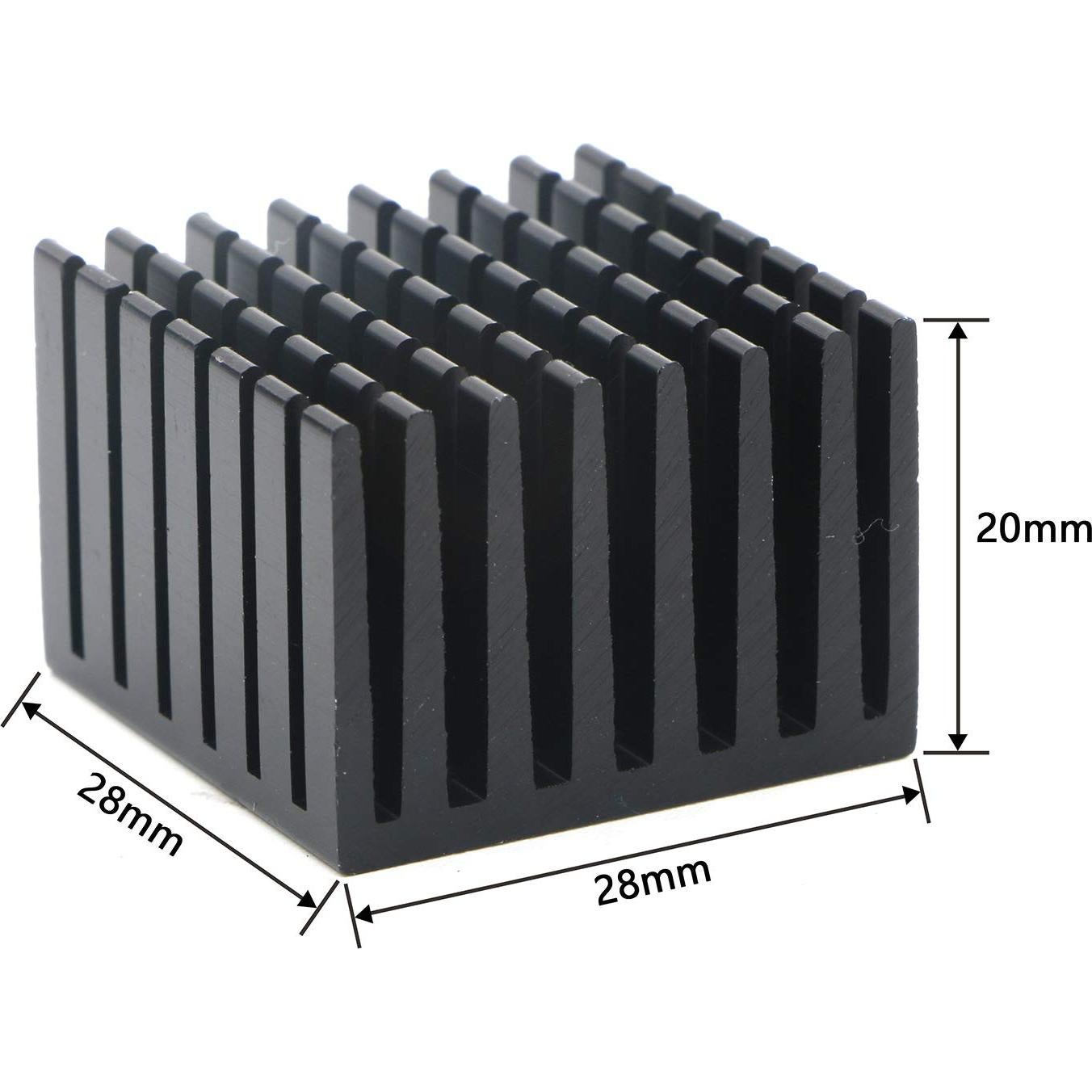 10 Disipadores de Calor de Aluminio 28x28x20mm JIUWU para Raspberry Pi