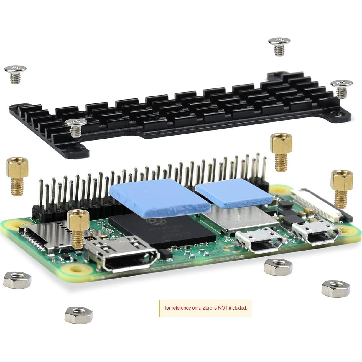 Disipador de Calor Aluminio Waveshare para Raspberry Pi Zero