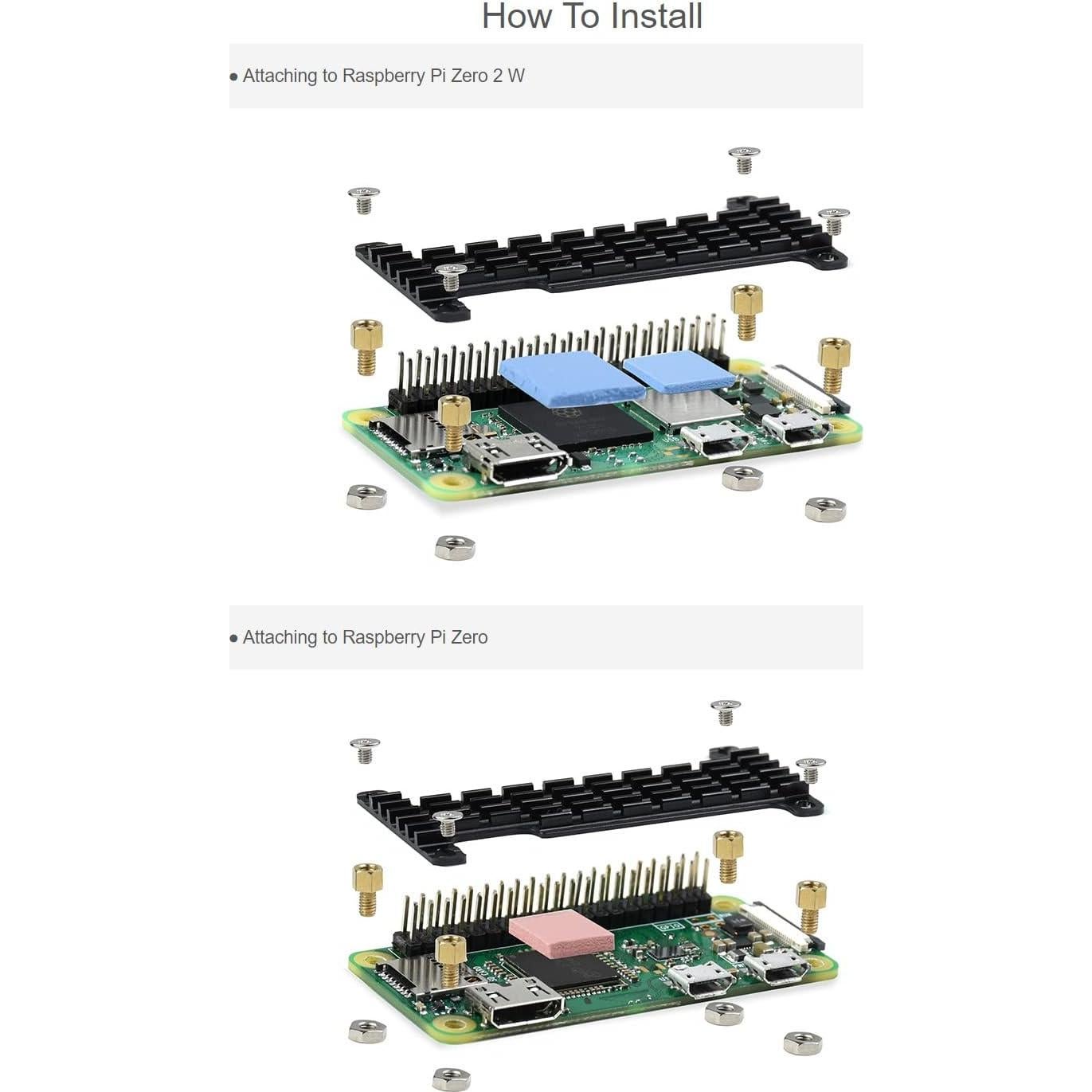 Disipador de Calor Aluminio Waveshare para Raspberry Pi Zero