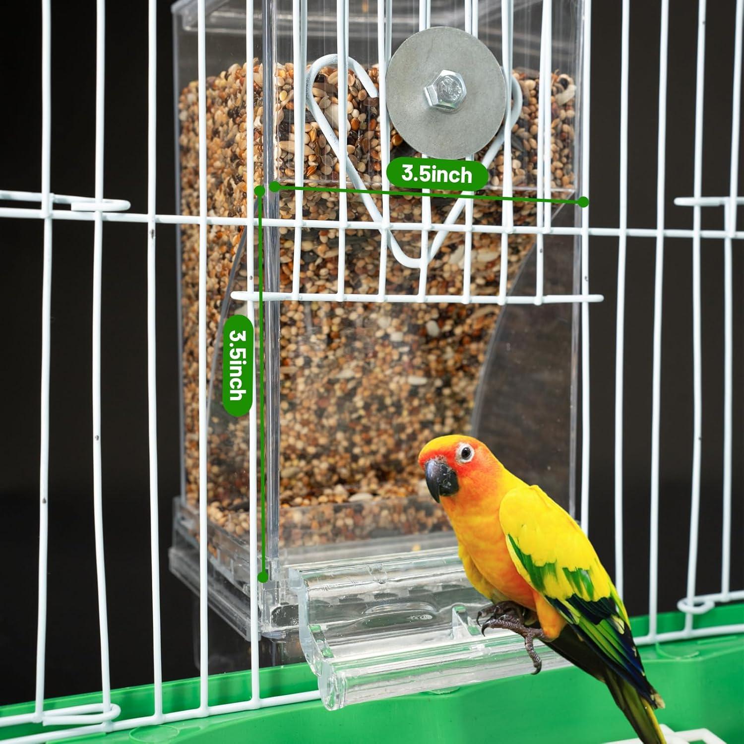 Juego de dispensador de agua y comida para aves DOKLY 2 piezas