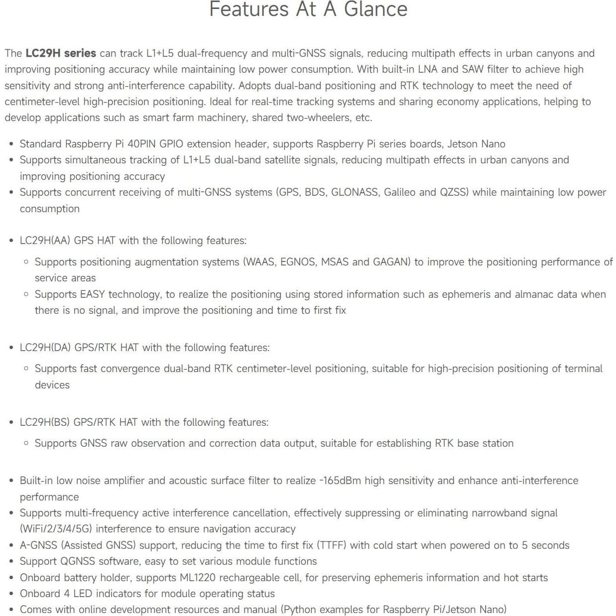 Módulo GPS Doble Banda Waveshare LC29H para Raspberry Pi