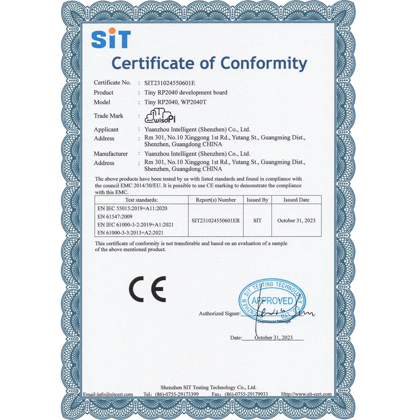 Placa MCU WisdPi Tiny RP2040 4MB Flash 26 GPIO USB-C