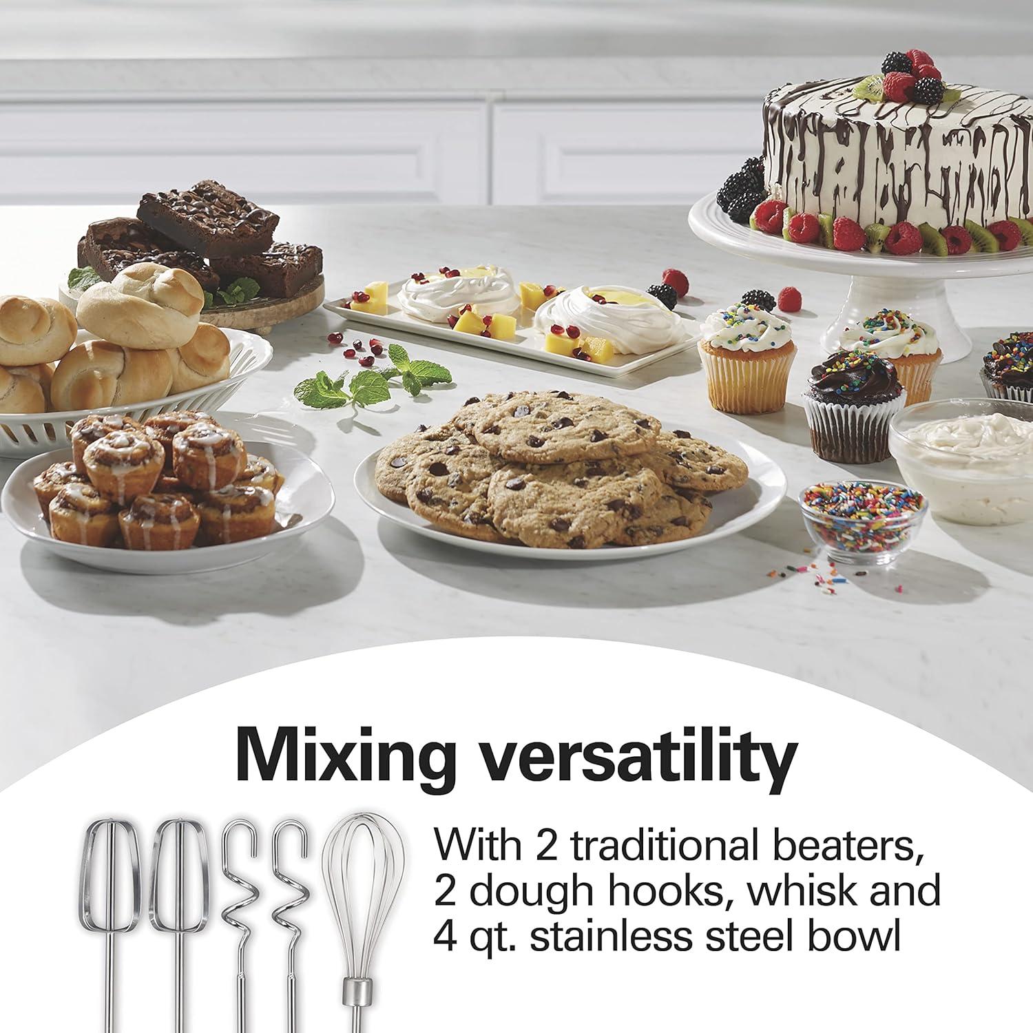 Batidora de Pie y Mano Hamilton Beach 290W 4 Qt 6 Velocidades