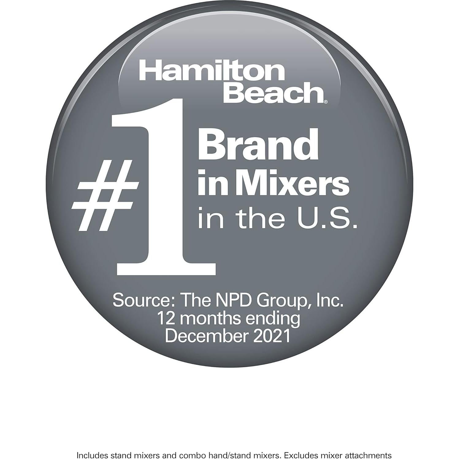 Batidora de Pie y Mano Hamilton Beach 290W 4 Qt 6 Velocidades