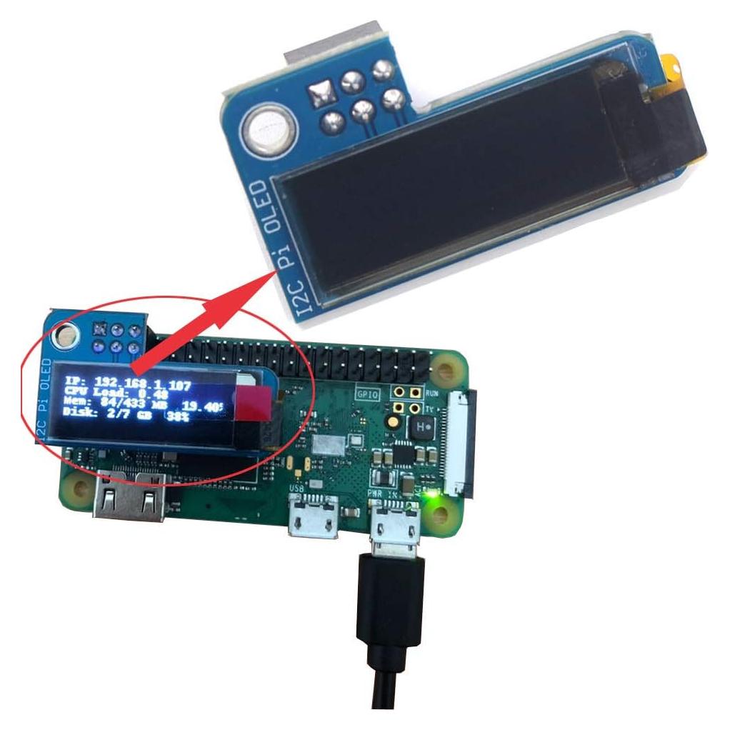 Módulo Pantalla OLED 0.91" DIYmall 128x32 I2C Raspberry Pi