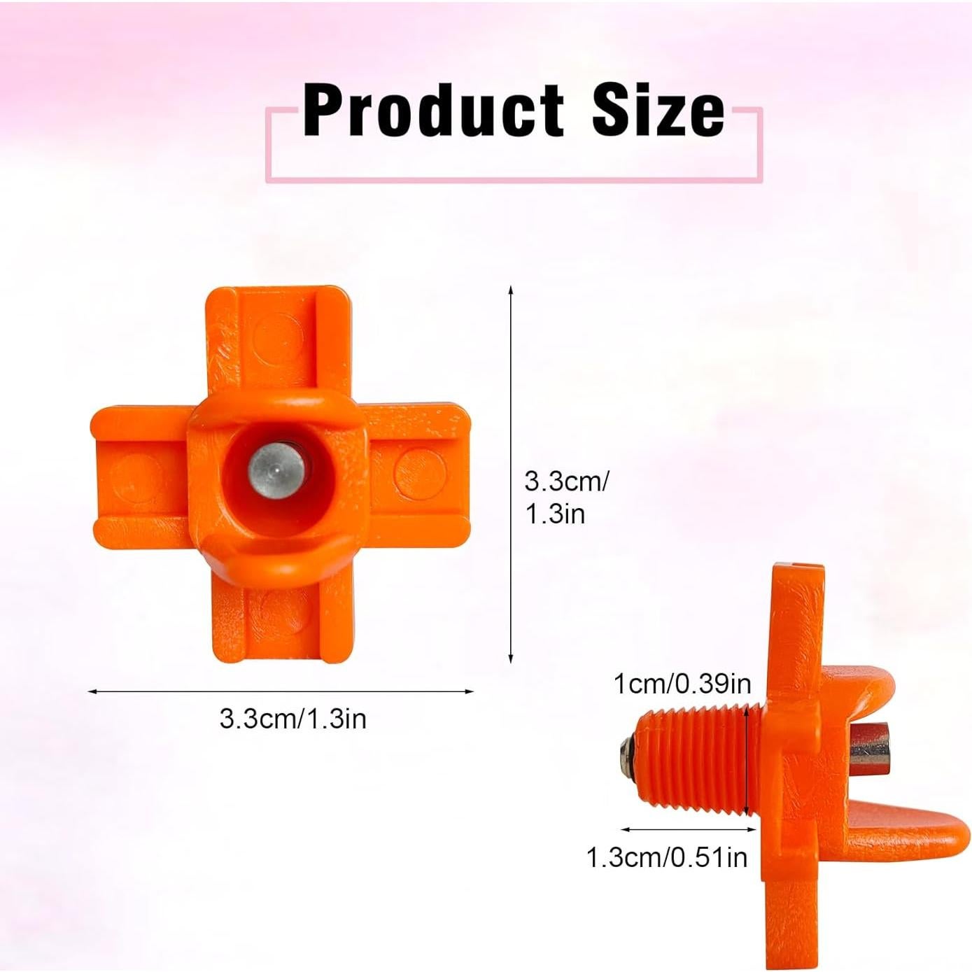 6 Bebederos Automáticos para Pollos Cyrading Naranja 3x3 cm