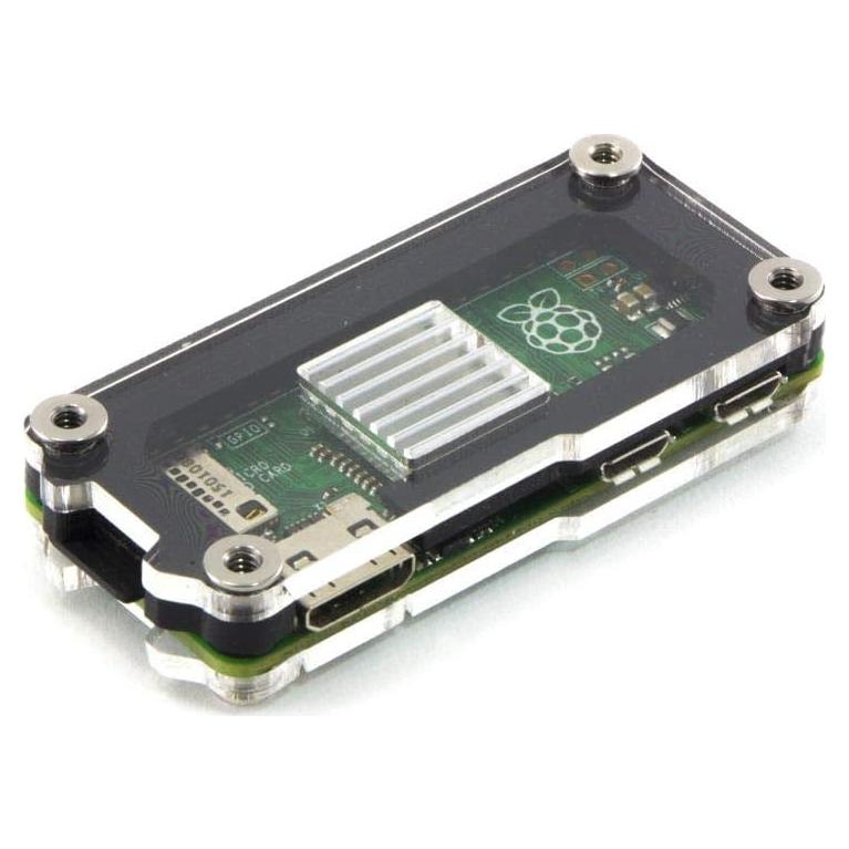 Caja disipador de calor C4Labs Zebra Zero negro para Raspberry Pi