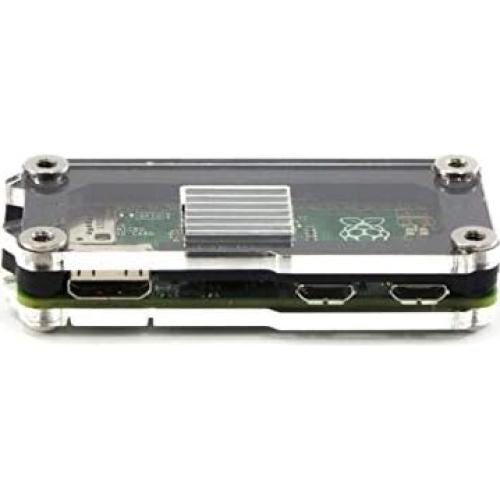 Caja disipador de calor C4Labs Zebra Zero negro para Raspberry Pi