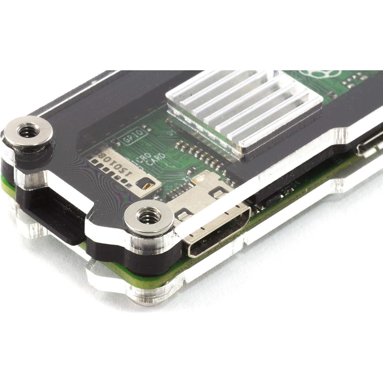 Caja disipador de calor C4Labs Zebra Zero negro para Raspberry Pi