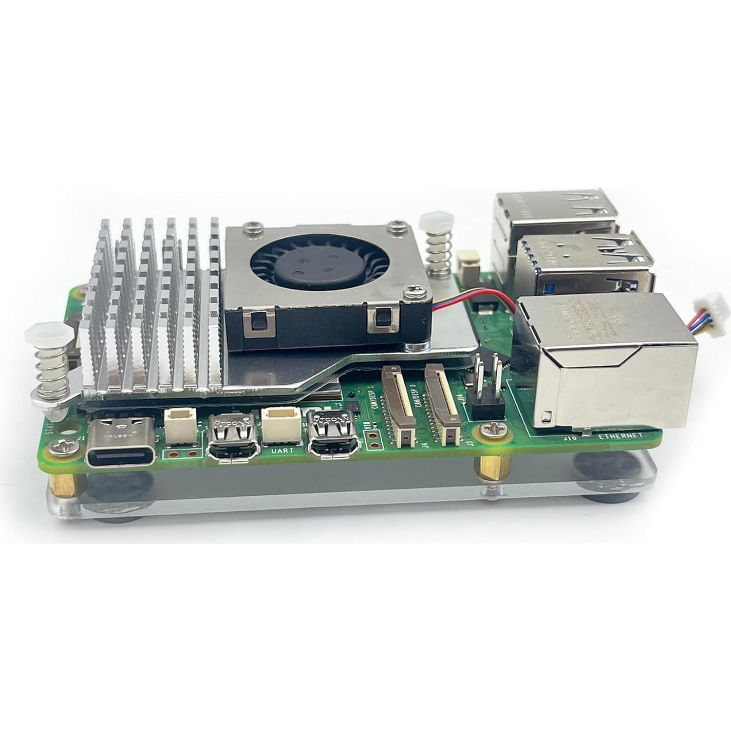 Enfriador Activo Raspberry Pi 5 con Ventilador 30mm y Disipador
