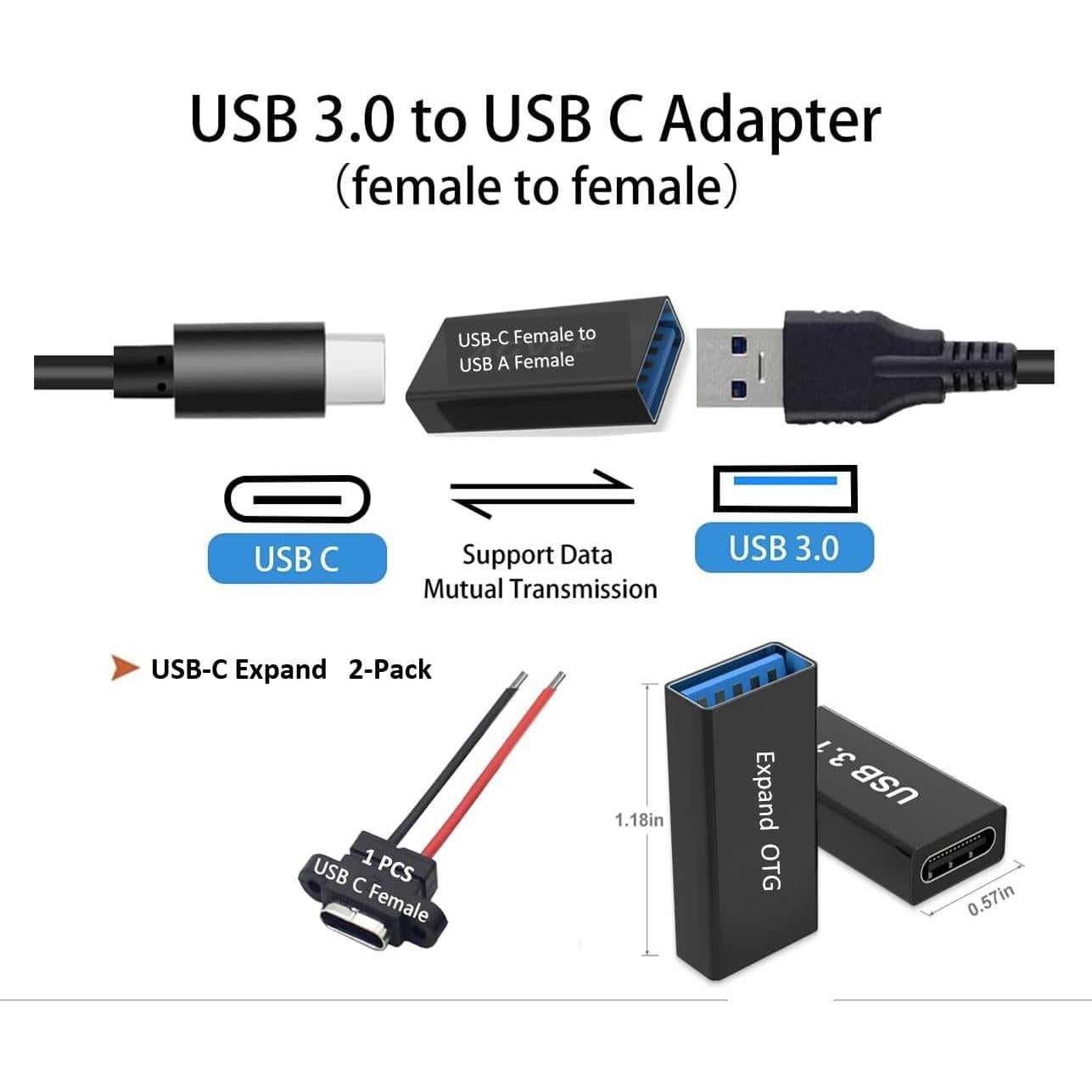Convertidor de Potencia DC 12V/24V a 5V Kabeino USB-C 3A