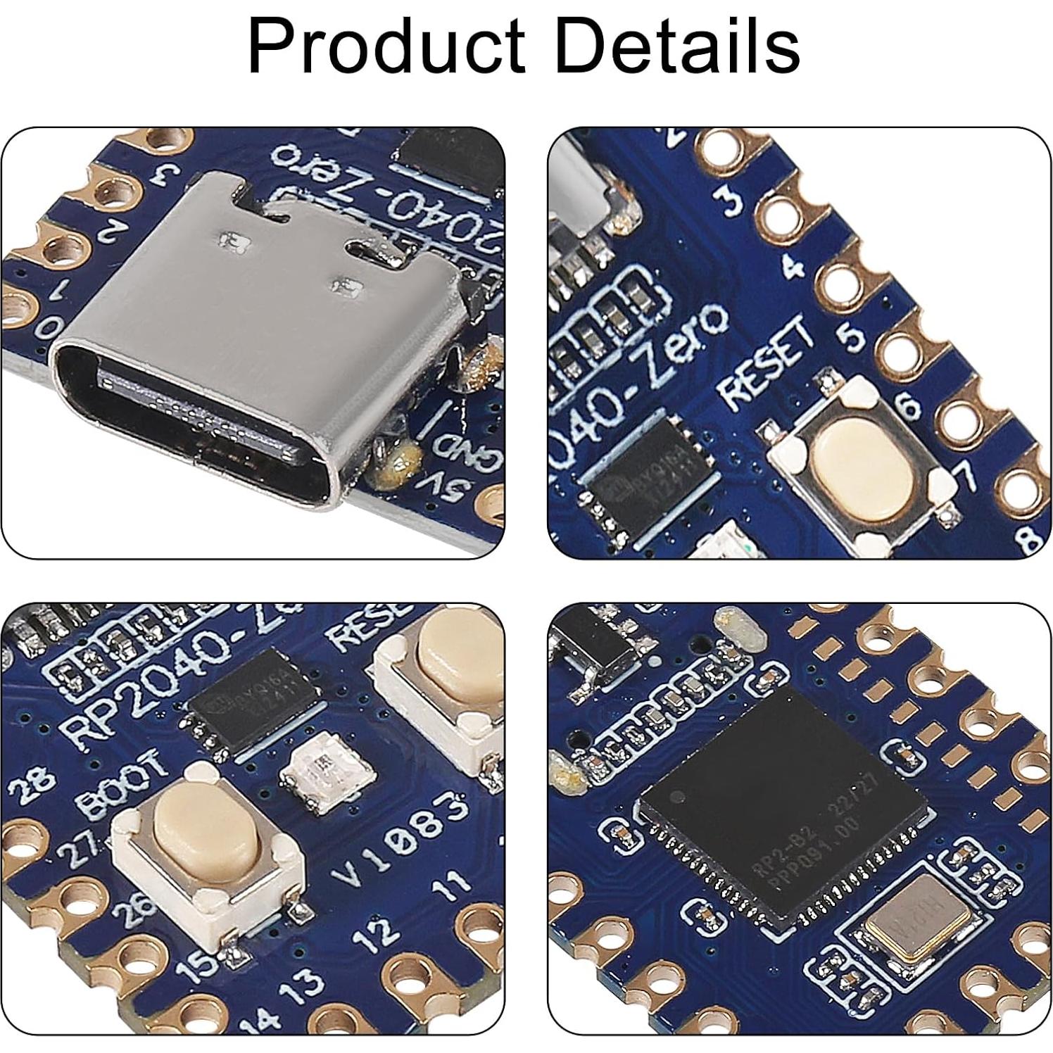 5pcs Placa de Desarrollo RP2040-Zero ACEIRMC Doble Núcleo 264KB