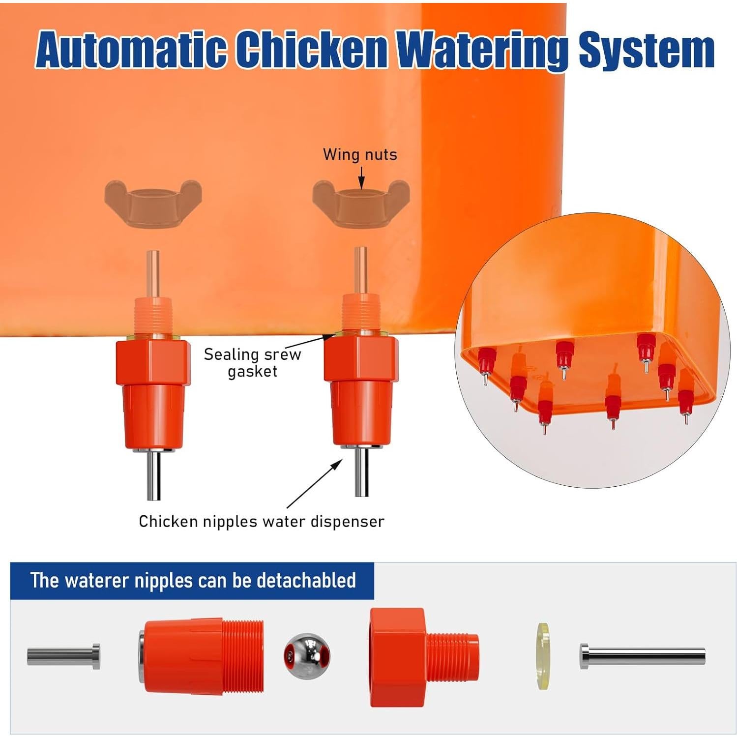 Bebedores Automáticos para Pollos Livestocktool 25 Piezas
