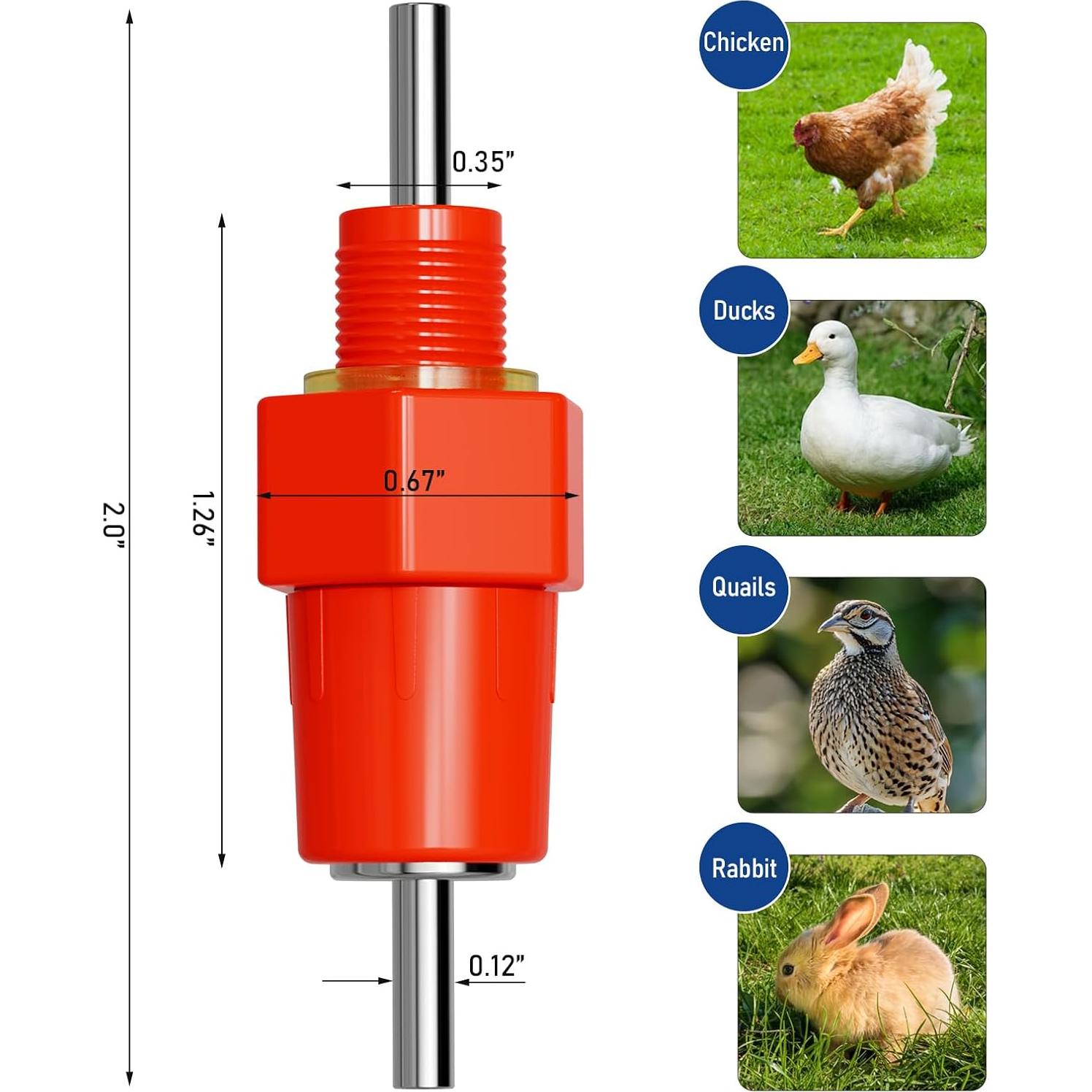Bebedores Automáticos para Pollos Livestocktool 25 Piezas