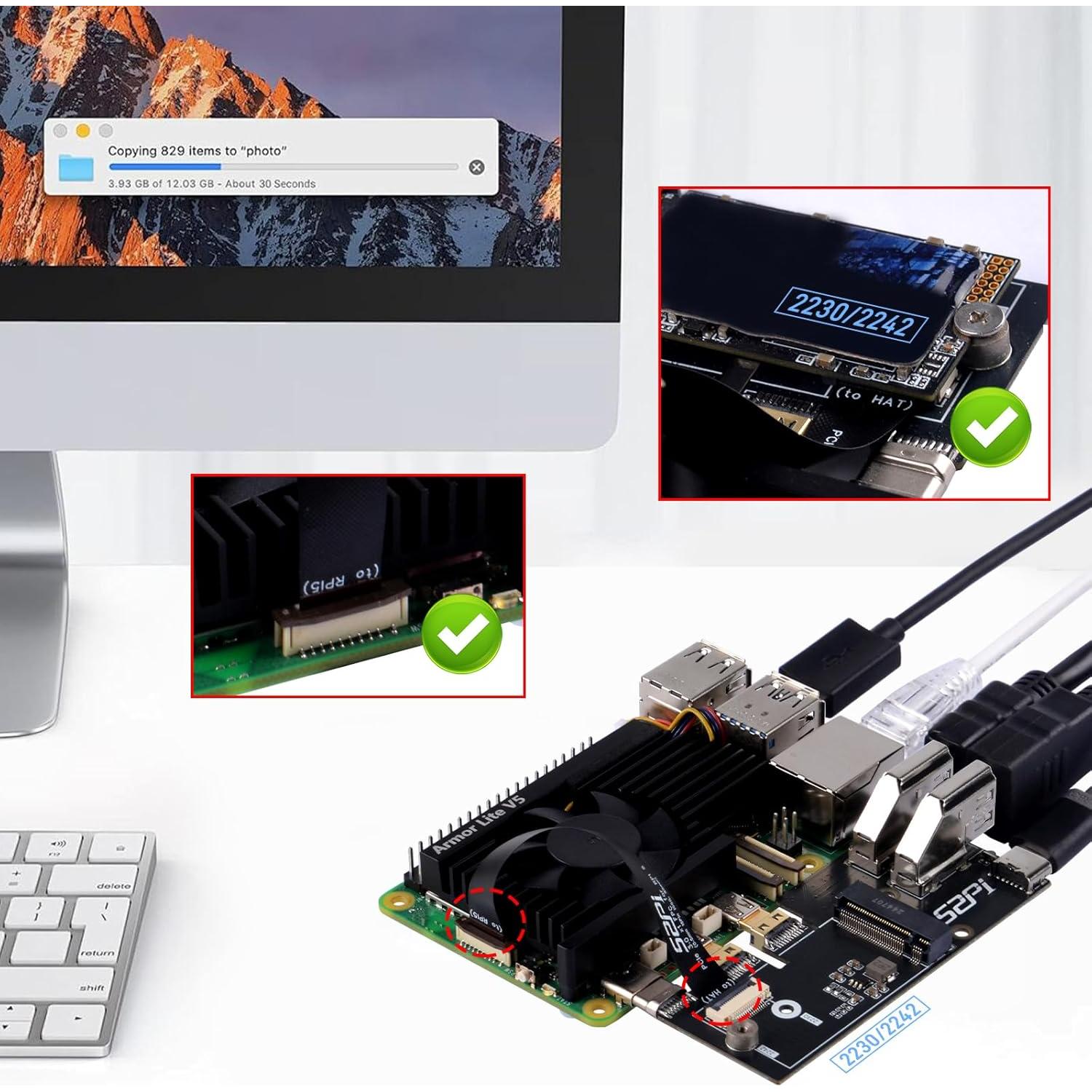 Adaptador Micro HDMI a HDMI GeeekPi para Raspberry Pi 5