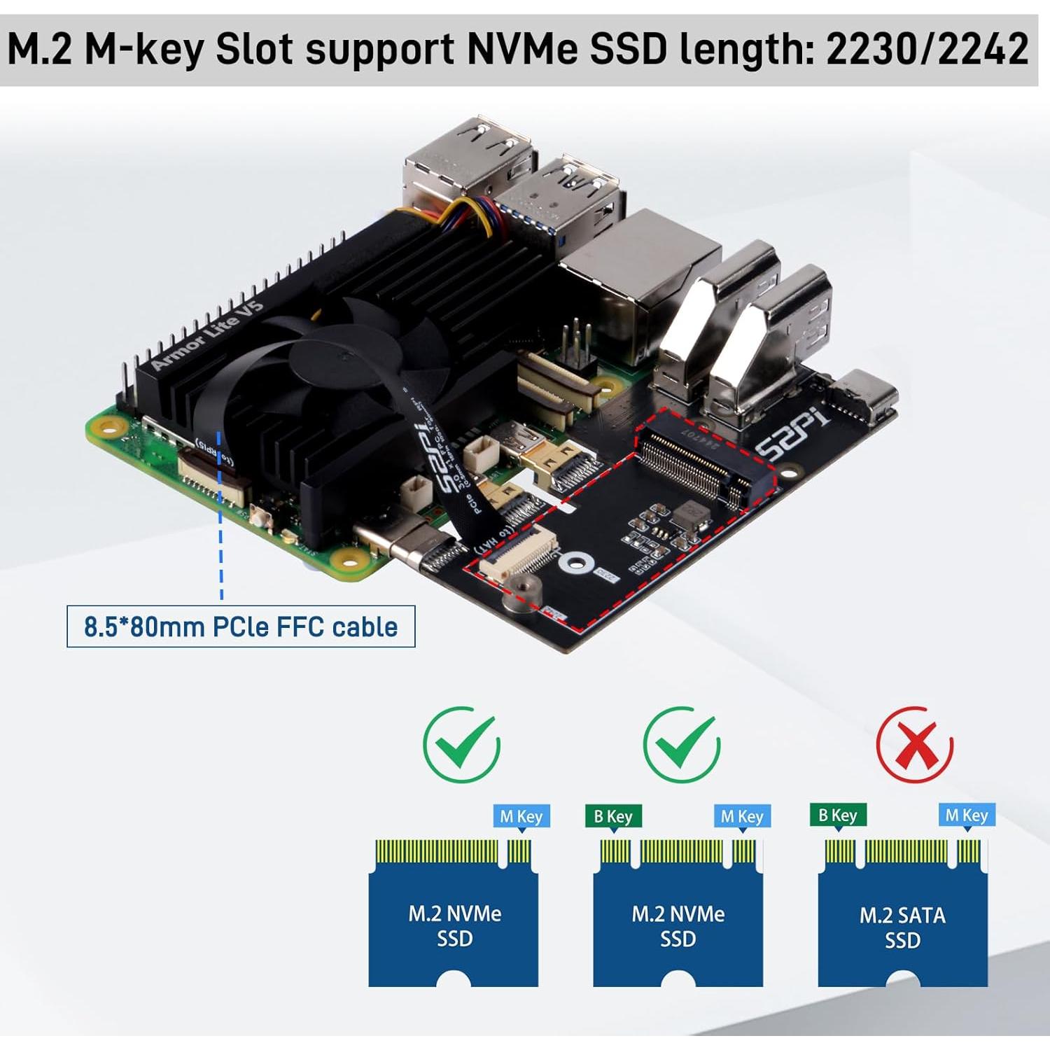 Adaptador Micro HDMI a HDMI GeeekPi para Raspberry Pi 5