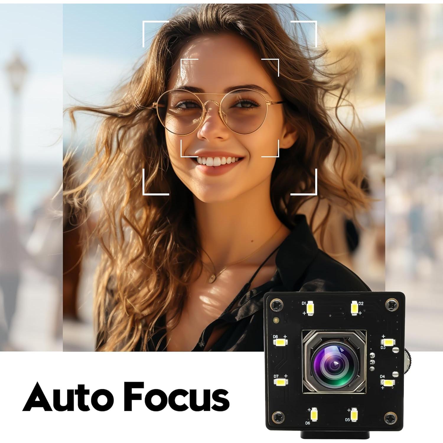 Cámara Web USB 4K IFWATER Autofoco 100 Grados Visión Nocturna