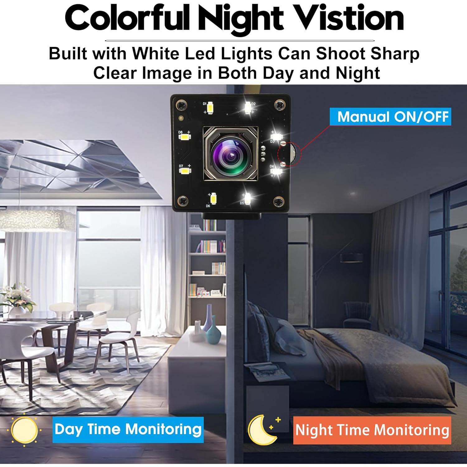 Cámara Web USB 4K IFWATER Autofoco 100 Grados Visión Nocturna