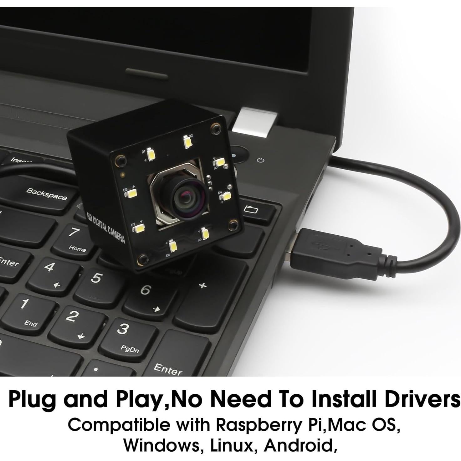 Cámara Web USB 4K IFWATER Autofoco 100 Grados Visión Nocturna