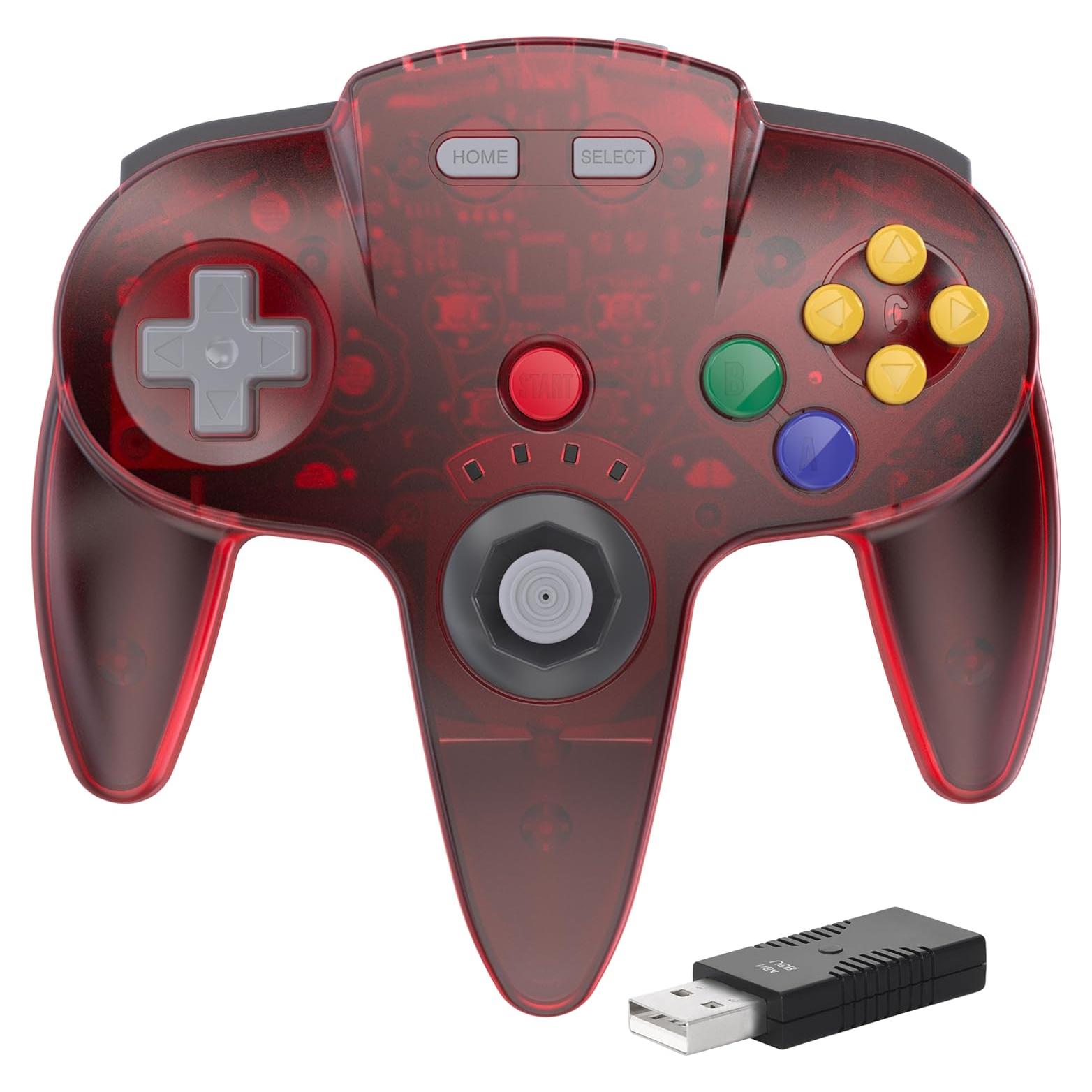 Controlador Inalámbrico N64 SAFFUN para Switch Online Rojo