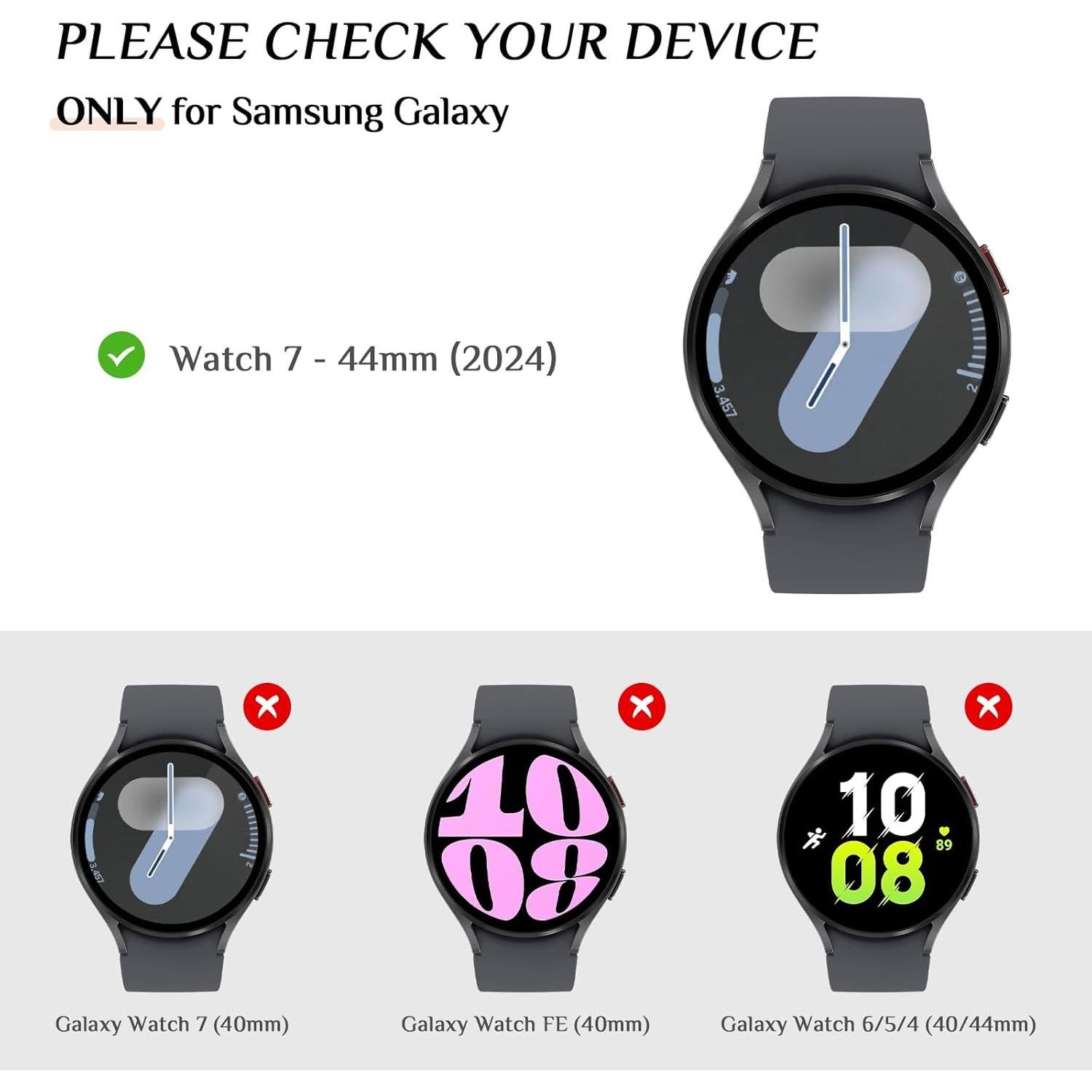 Funda Impermeable Goton para Galaxy Watch 7 44mm - Alta Sensibilidad