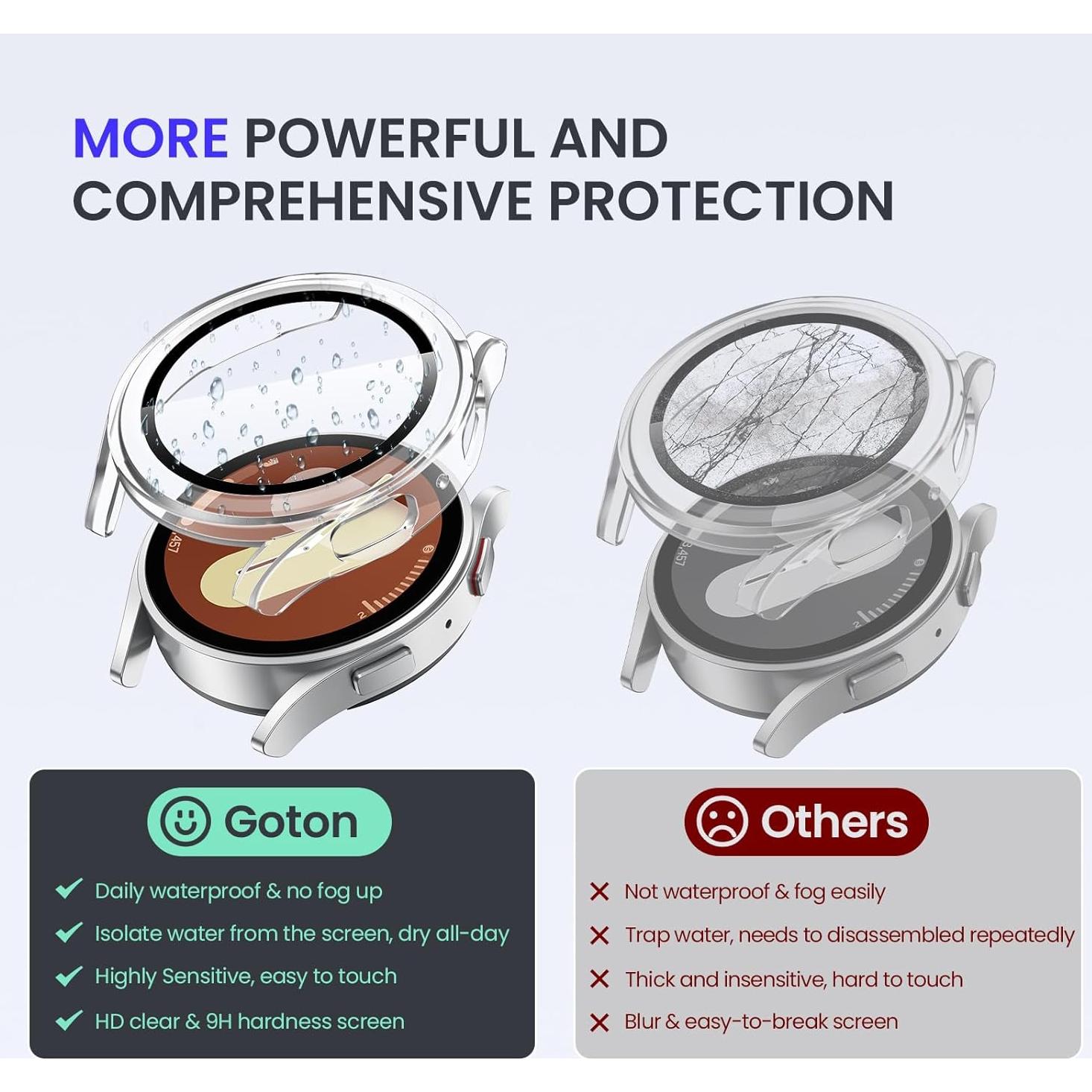 Funda Impermeable Goton para Galaxy Watch 7 44mm - Alta Sensibilidad