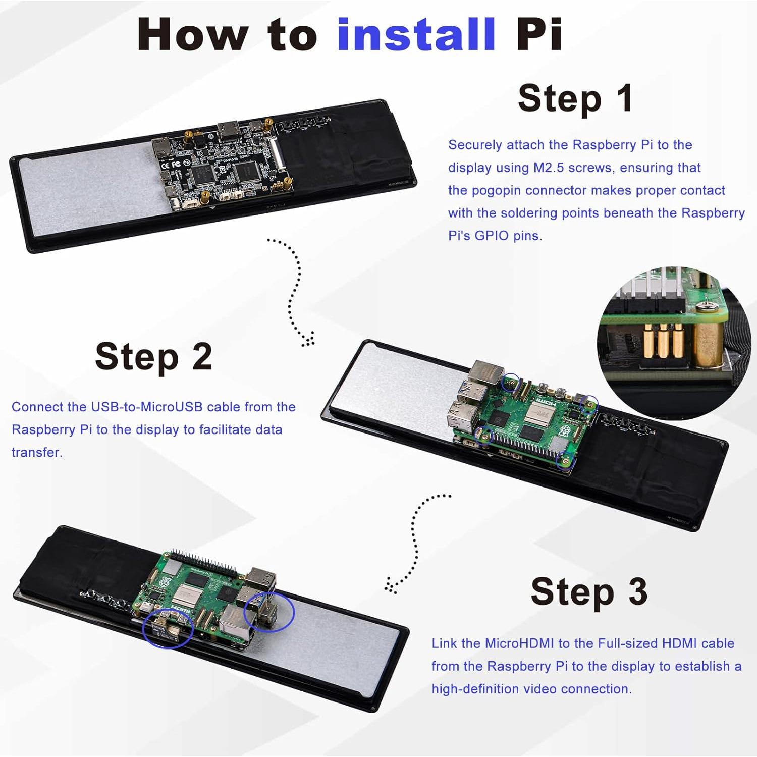 Pantalla Táctil Capacitiva GeeekPi 11.26" 1920x440 HDMI