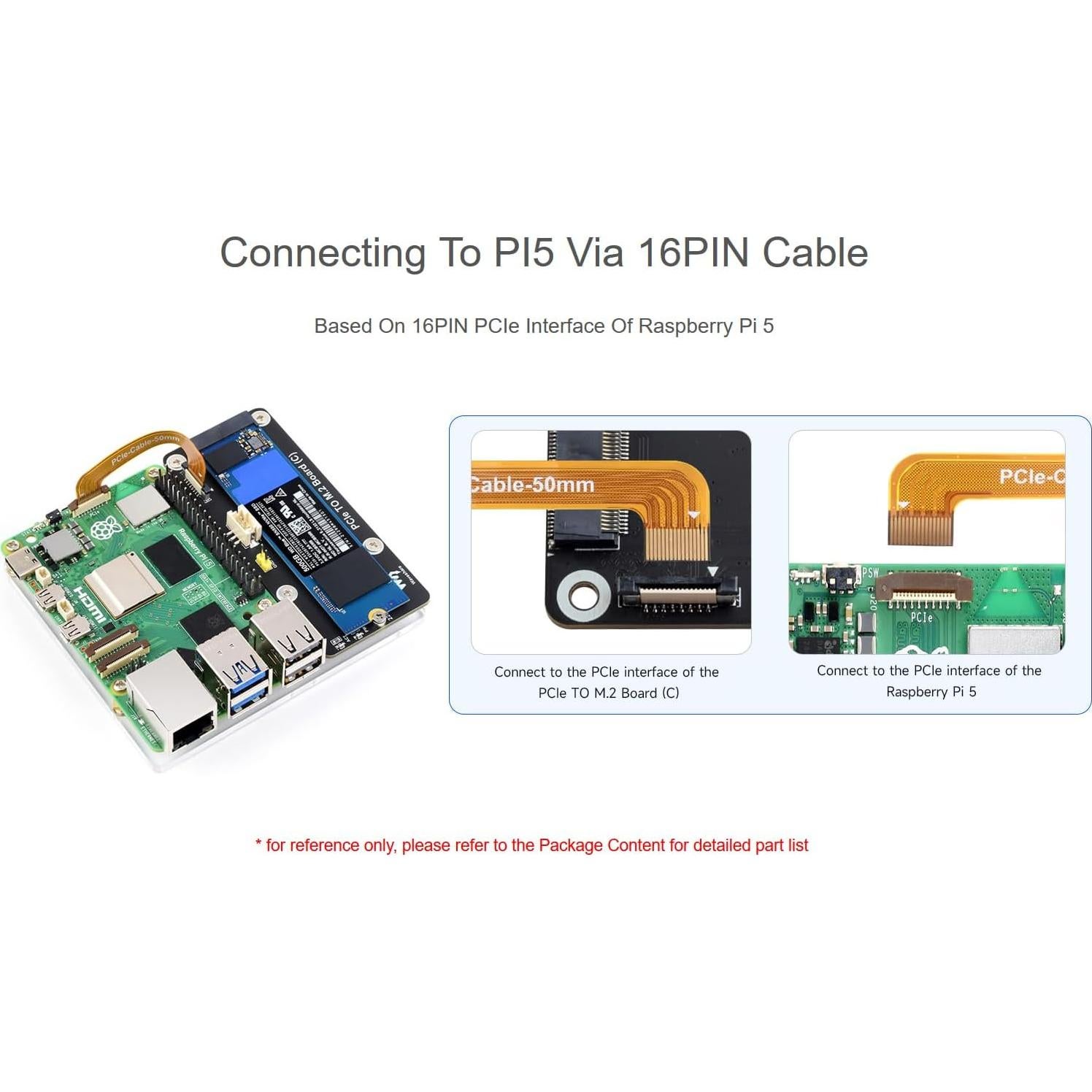 Adaptador PCIe a M.2 NVMe Waveshare para Raspberry Pi 5