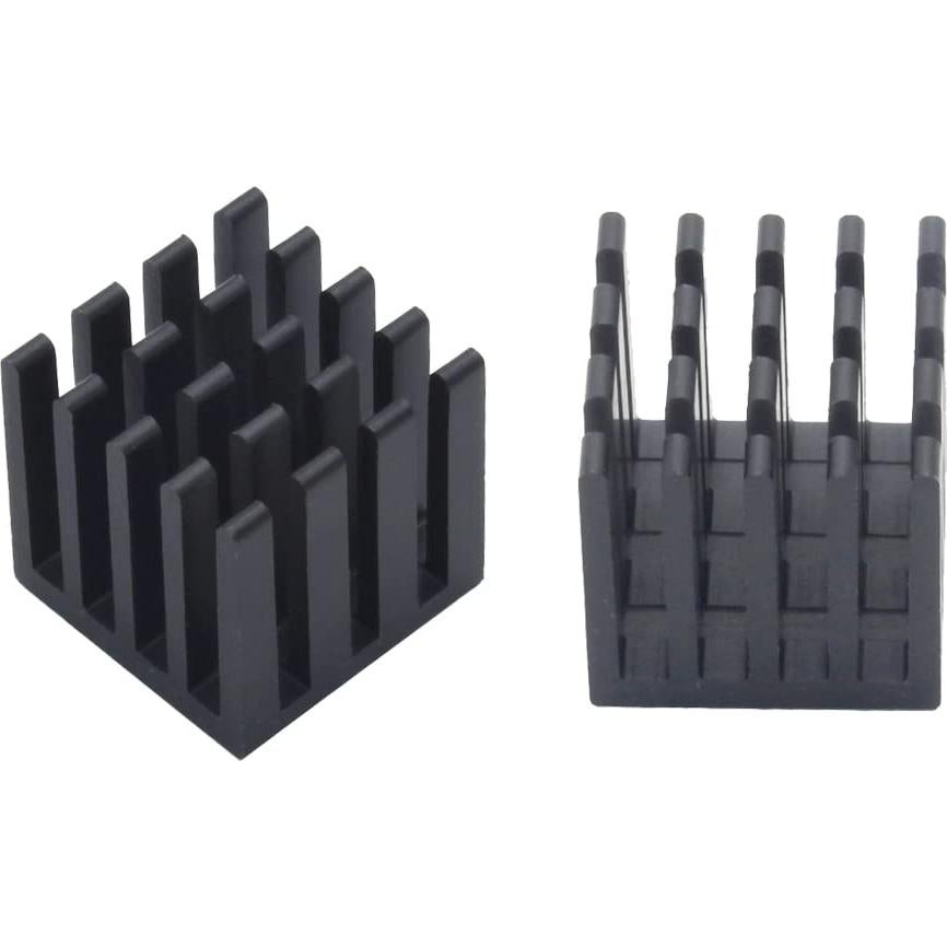 20 Disipadores de Aluminio 15x15x15mm con Cinta Adhesiva