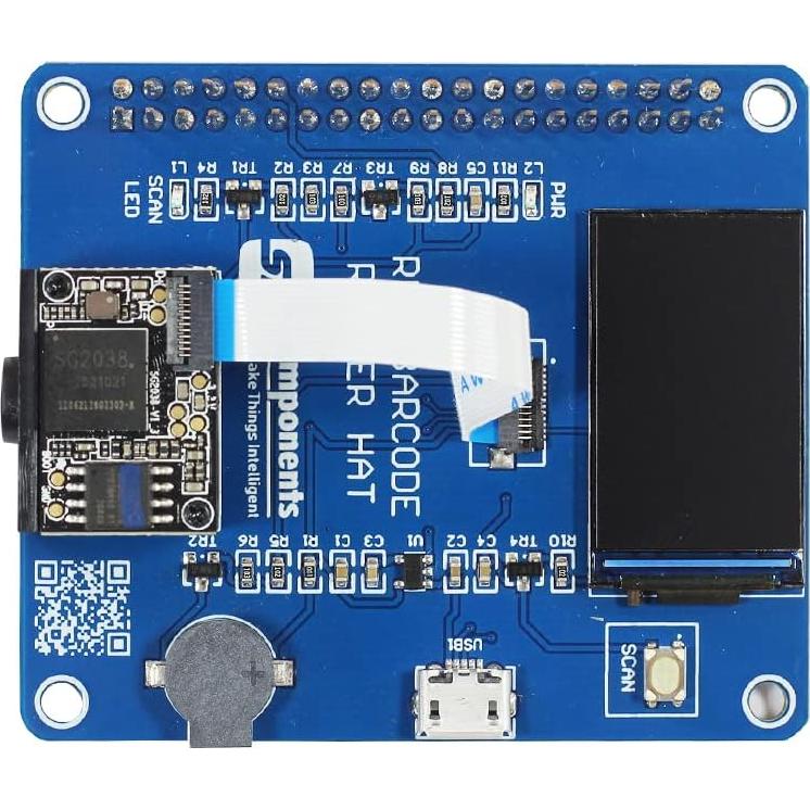 HAT de Código de Barras SB Components para Raspberry Pi 4B/3B+