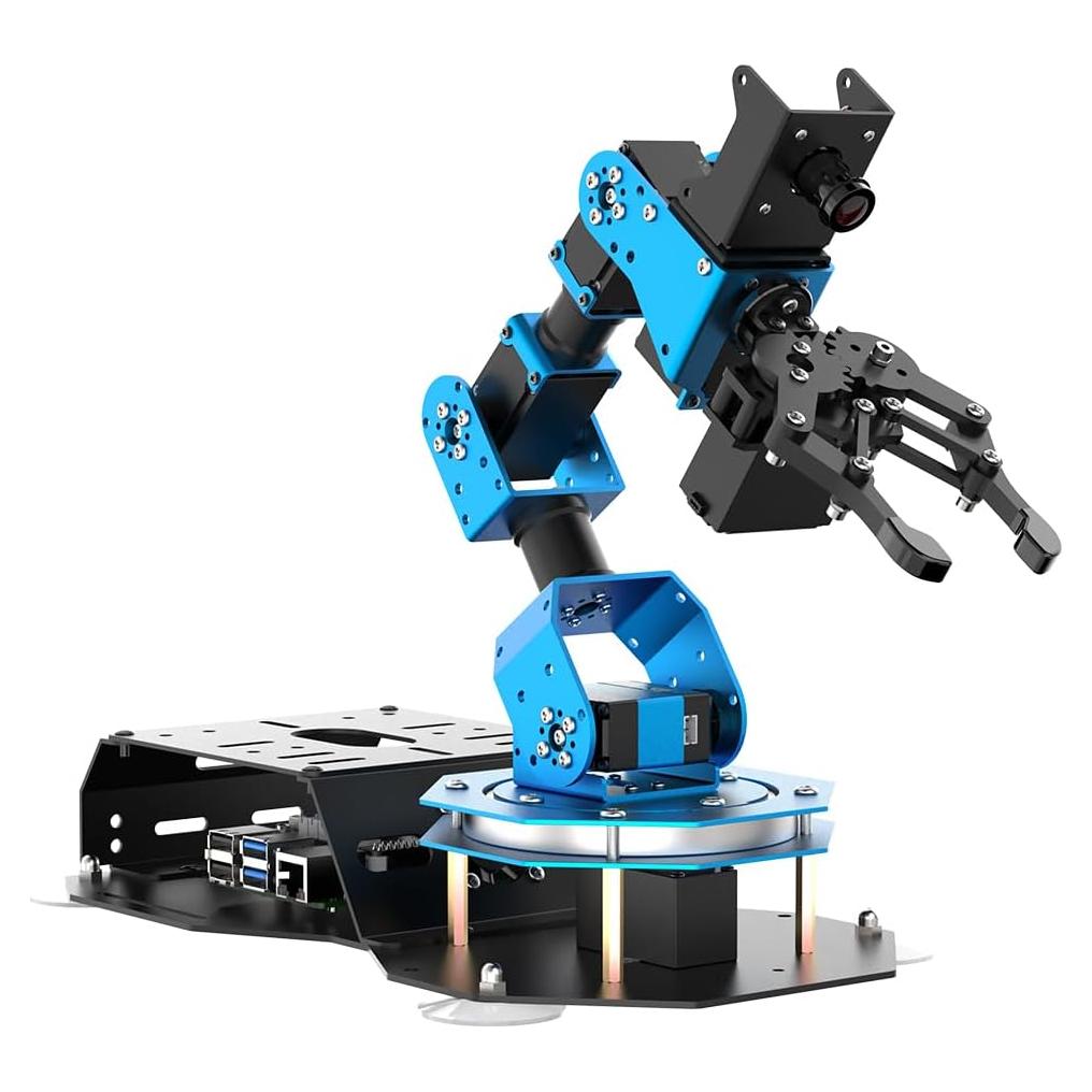 Kit de Brazo Robótico HiWonder 6DOF RPi 5 4GB AI Código Abierto