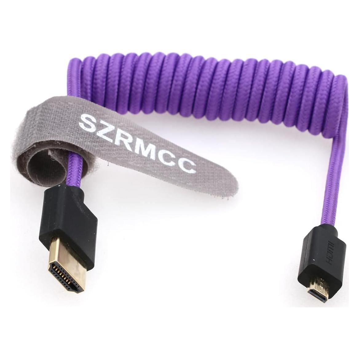 Cable HDMI a Micro HDMI SZRMCC 8K Trenzado 30cm Morado