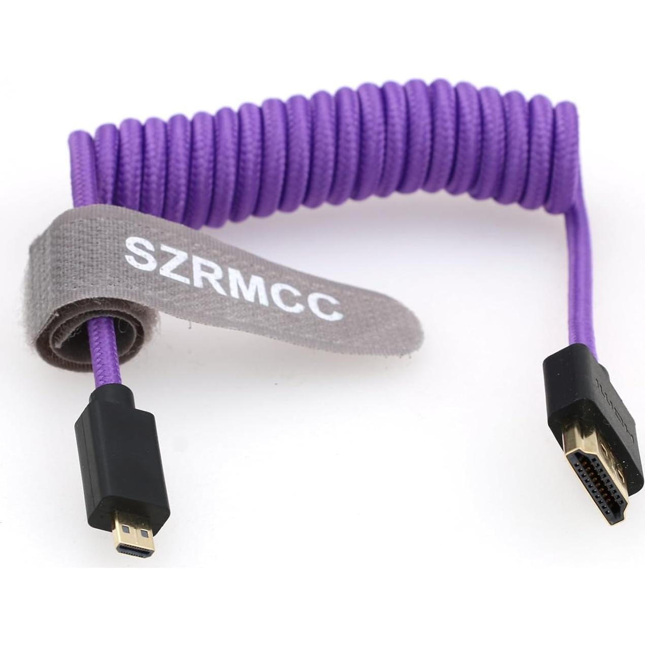 Cable HDMI a Micro HDMI SZRMCC 8K Trenzado 30cm Morado