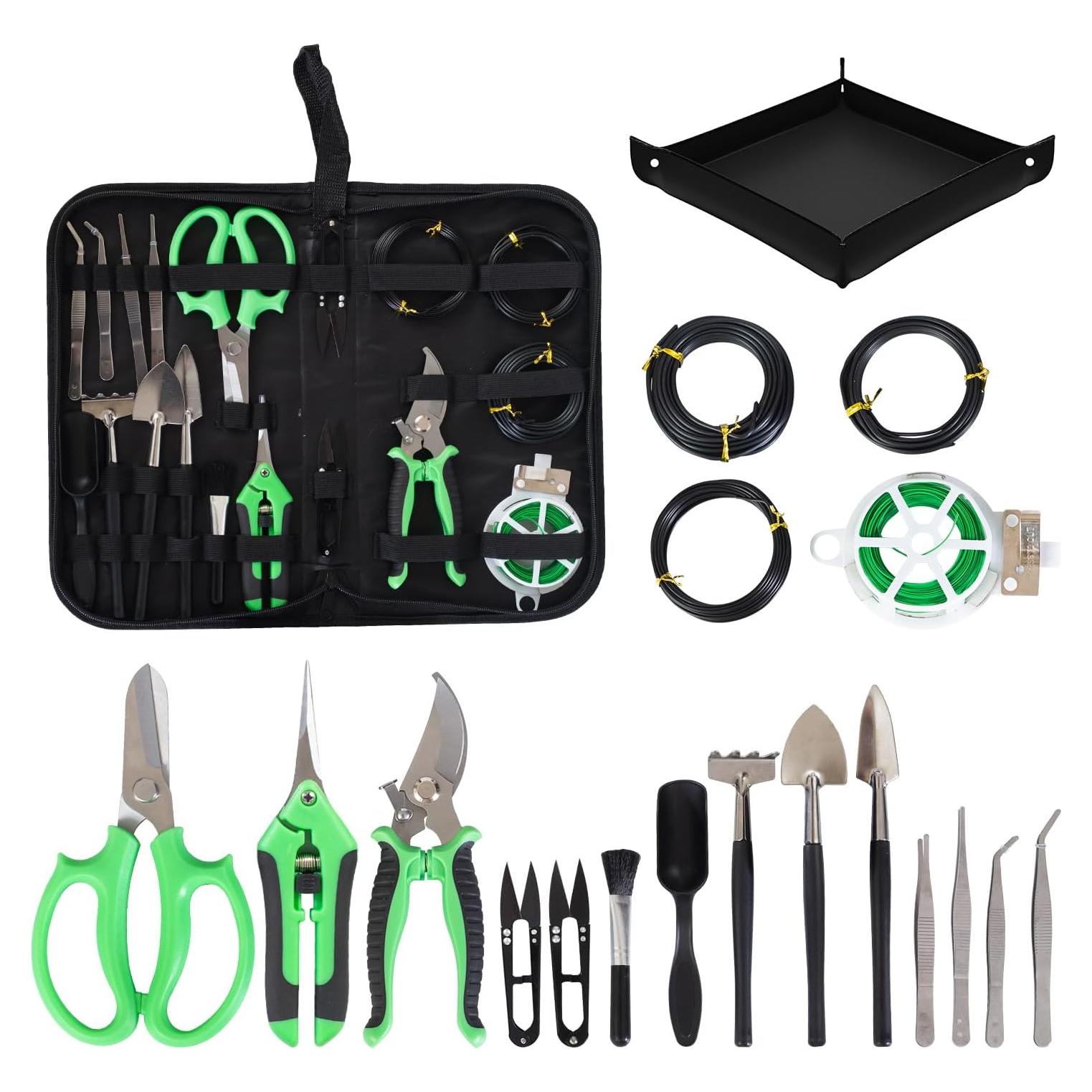 Kit de Herramientas para Bonsai Inntop 20 Pcs para Jardinería