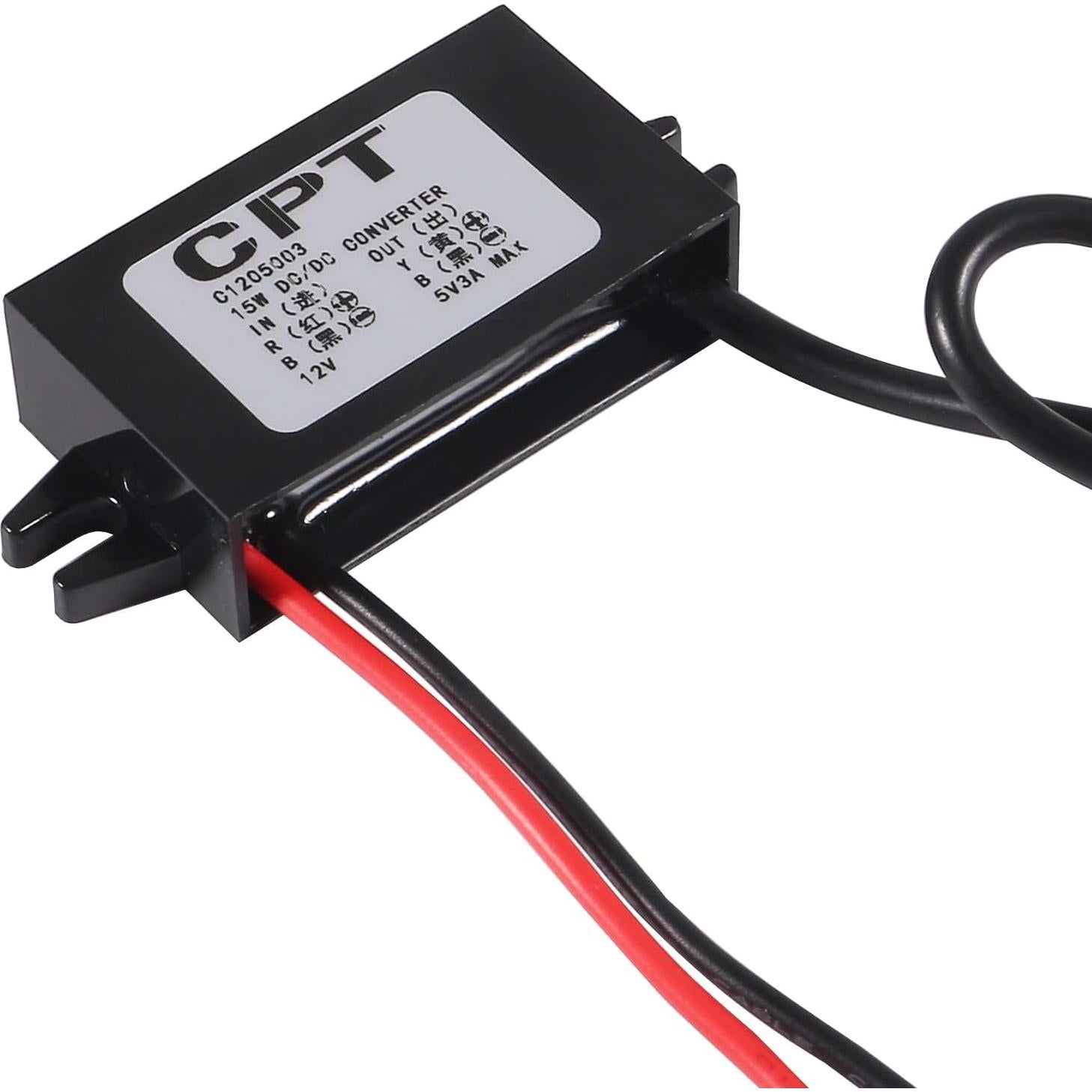 2 Pcs Convertidor DC 12V/24V a 5V 3A AITRIP Tipo-C USB