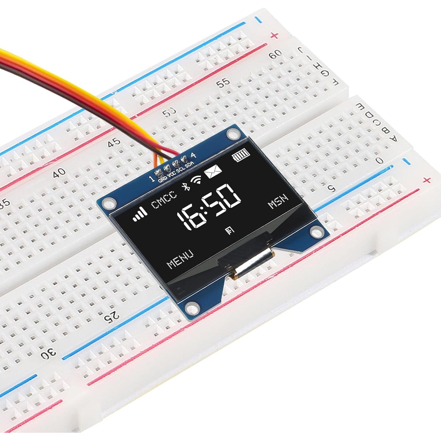 Módulo OLED 1.54" JUZITAO 128x64 I2C 2PCS Pantalla Blanca