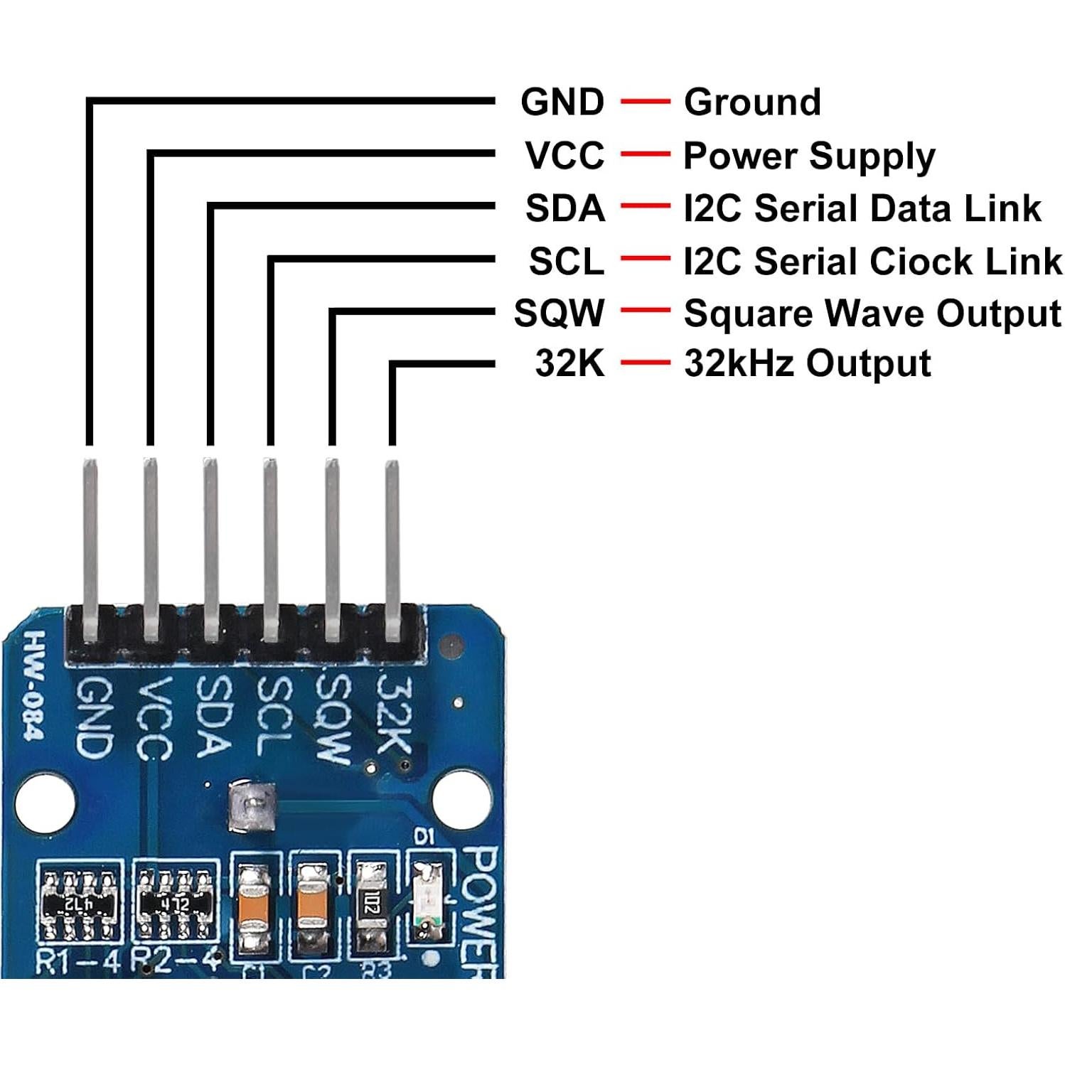 6 Módulos de Reloj en Tiempo Real DS3231 JUZITAO con Cables