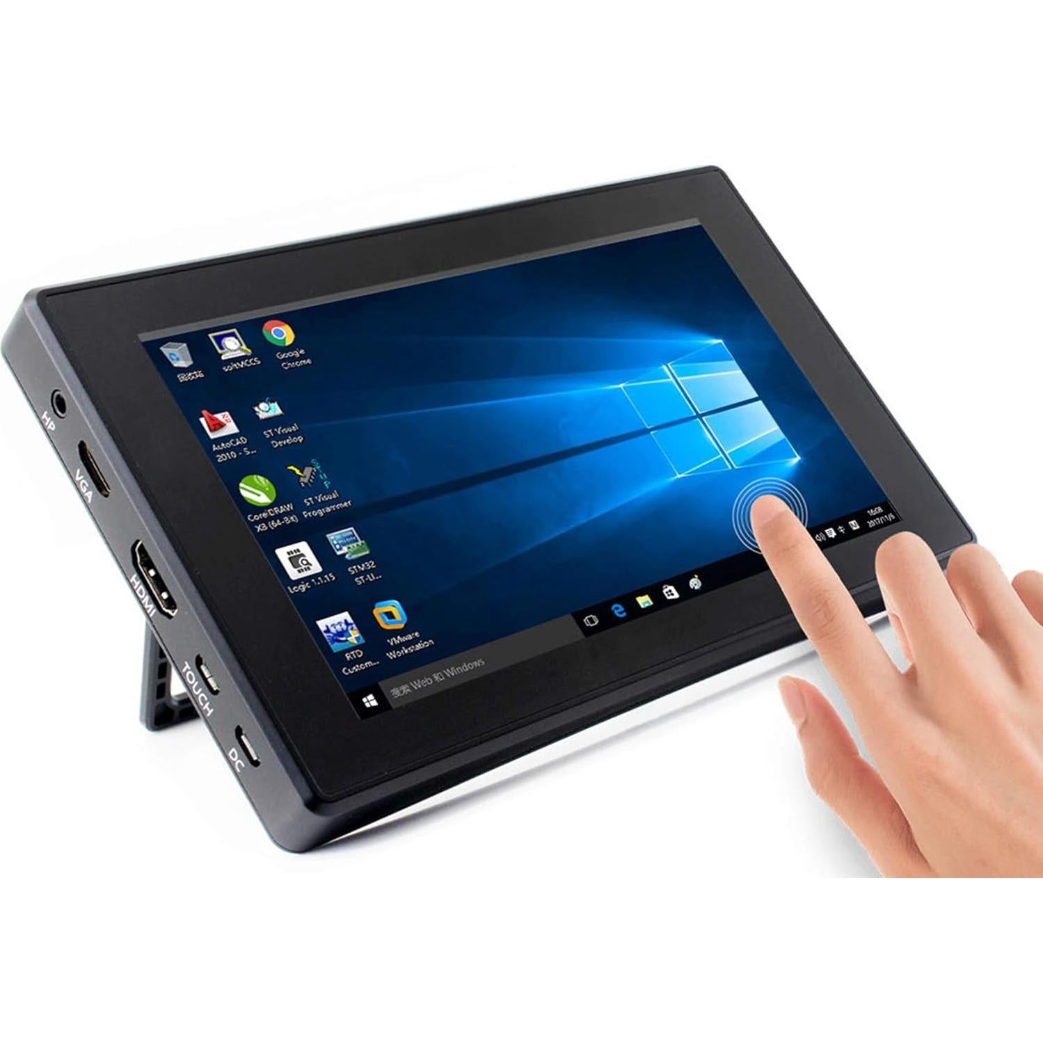 Pantalla LCD HDMI 7" Waveshare Táctil 1024x600 con Carcasa