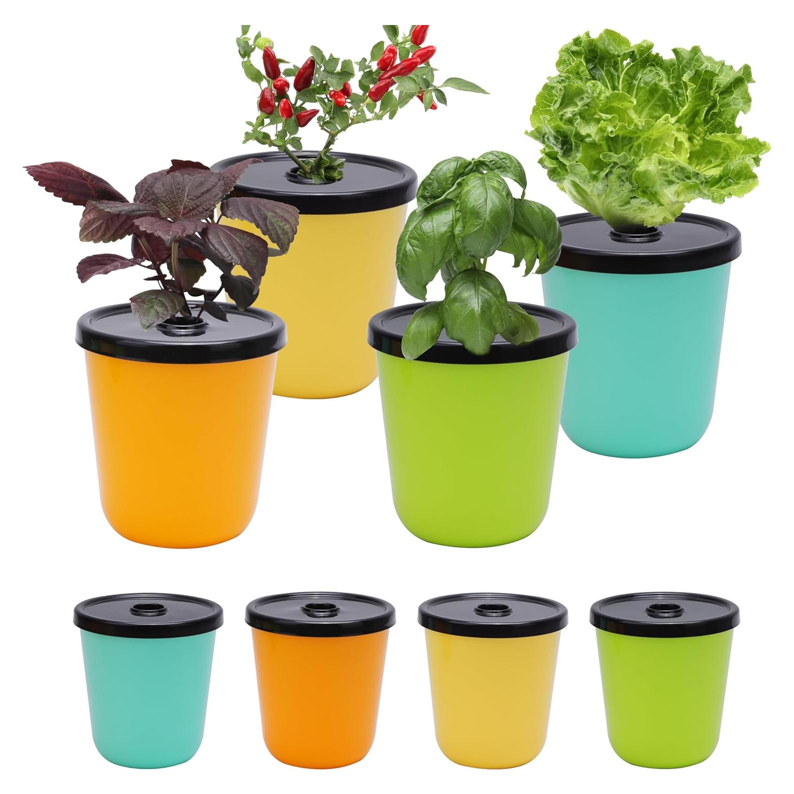 Kit de Macetas Hidropónicas Kiicii 8 Macetas y 24 Esponjas