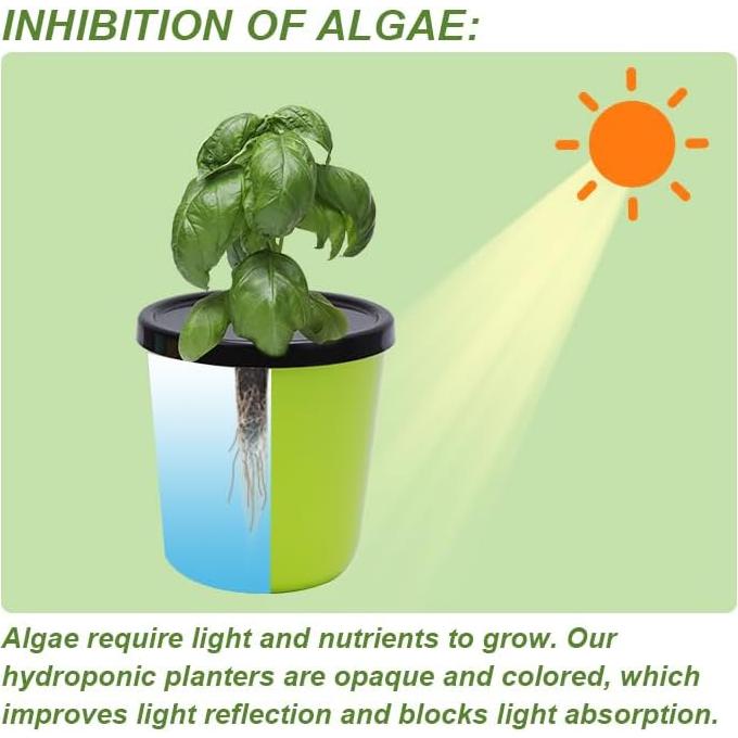 Kit de Macetas Hidropónicas Kiicii 8 Macetas y 24 Esponjas