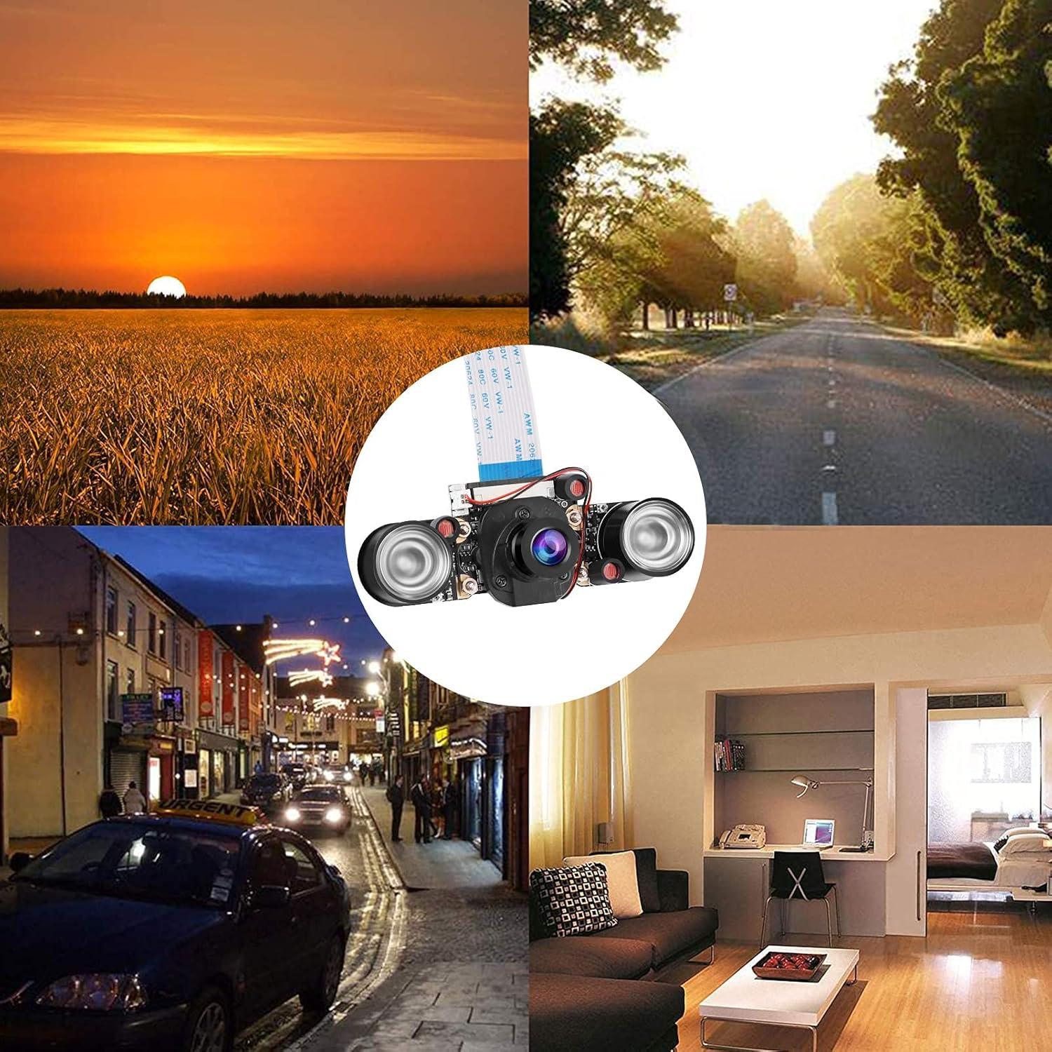 Cámara IR MakerFocus 5MP OV5647 para Raspberry Pi 4B 75°