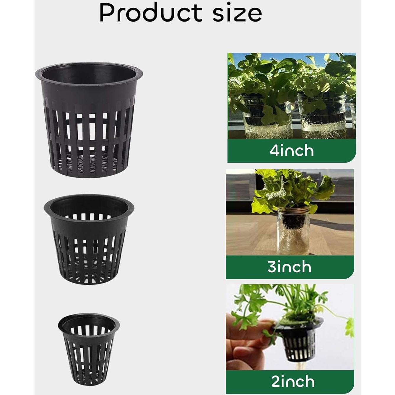 Macetas de Malla GROWNEER 5 cm 50 Pcs Hidropónicas