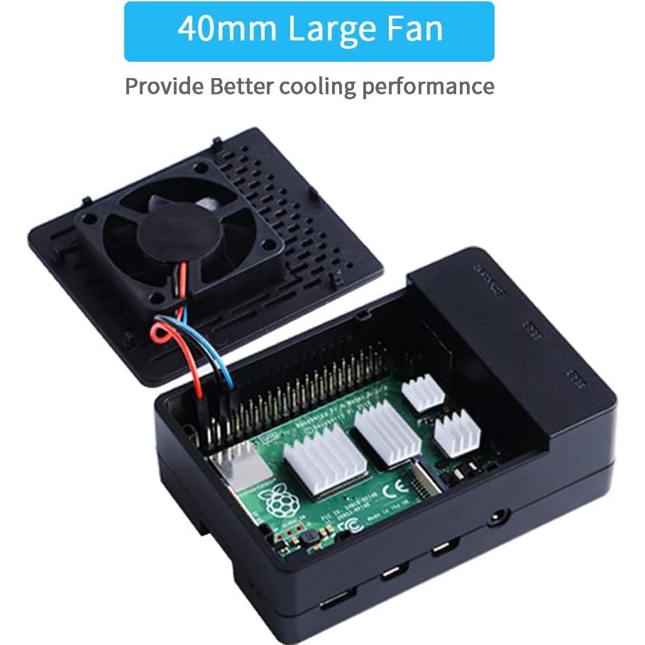 Caja GeeekPi para Raspberry Pi 4B con Ventilador y Fuente 5V 3.6A