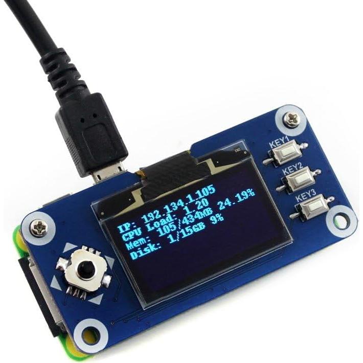 Pantalla OLED HAT 1.3" Waveshare 128x64 para Raspberry Pi