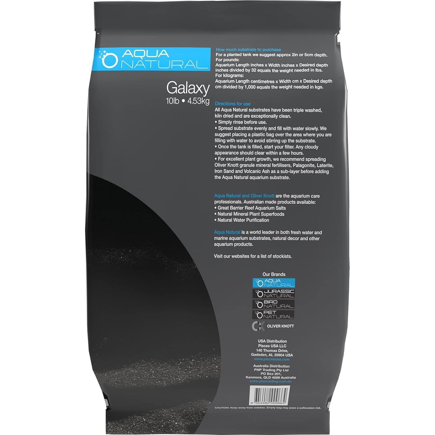 Sustrato Arena Negra Galaxy 9kg para Acuarios y Terrarios