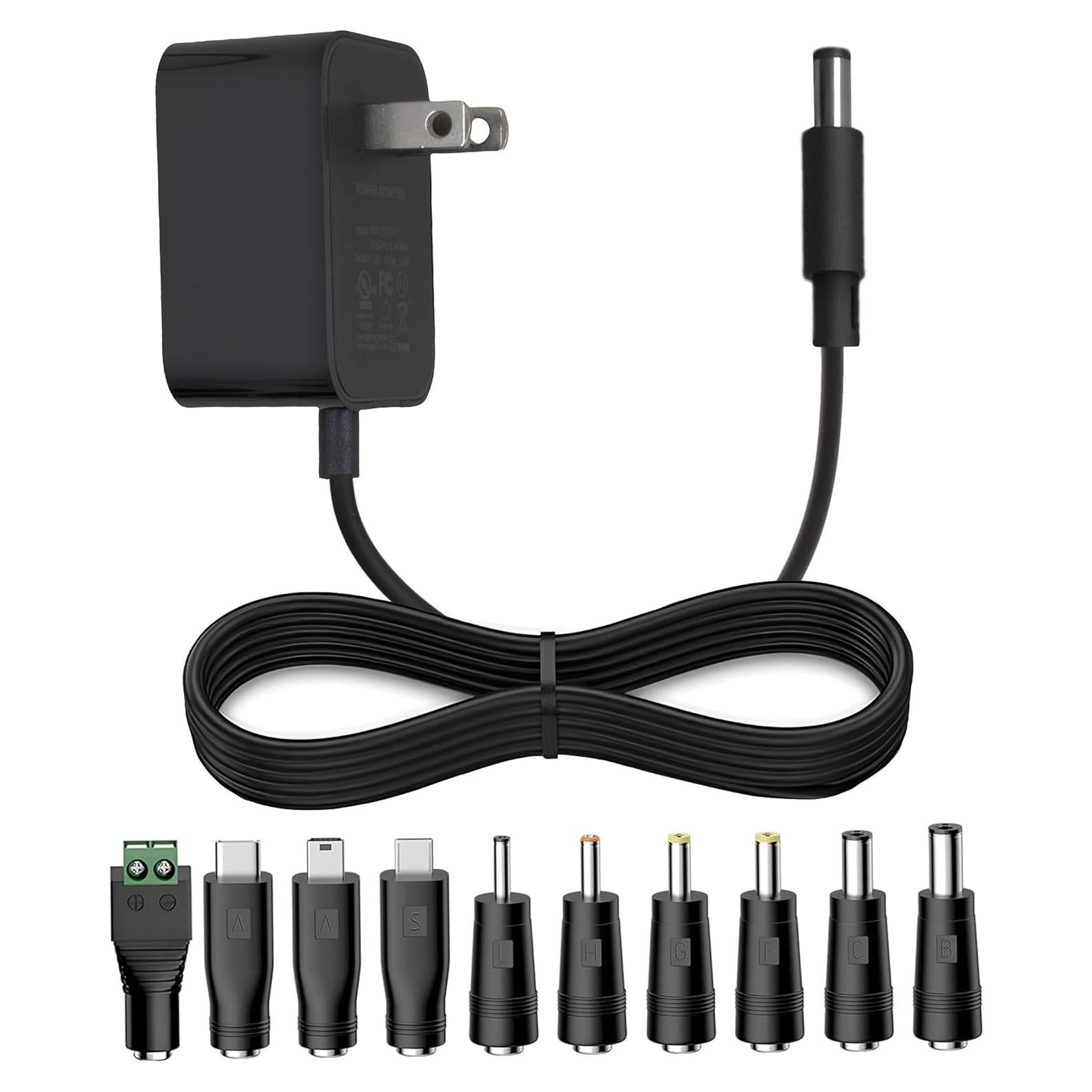 Adaptador de Corriente 5V 1A Universal YiKaiEn con 10 Conectores