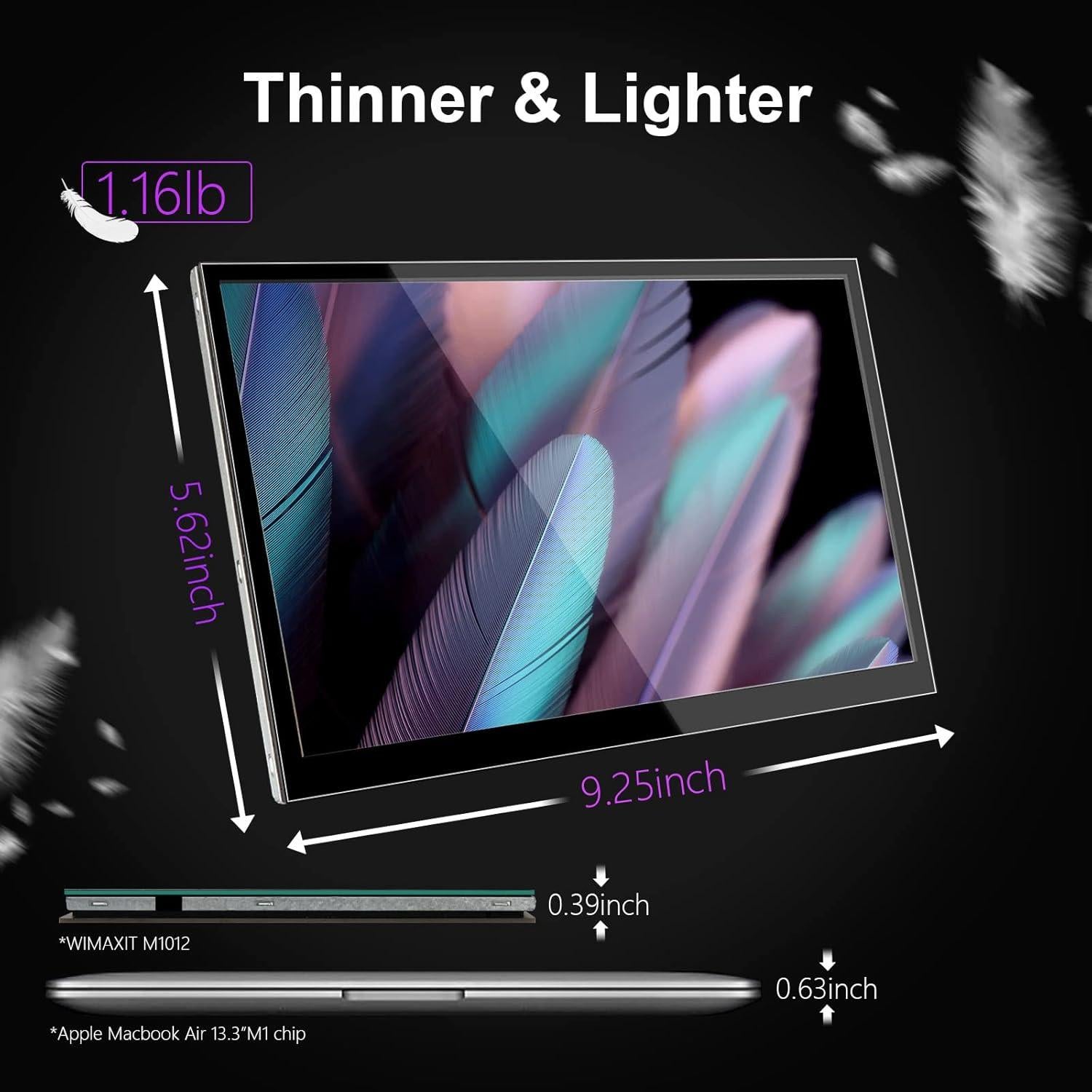 Pantalla Táctil Portátil WIMAXIT 10.1" HDMI 1024x600 para Raspberry Pi