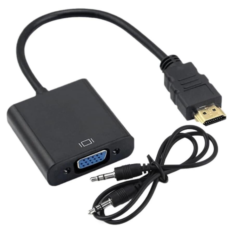 Adaptador HDMI a VGA con audio 3.5mm Hididi - Negro