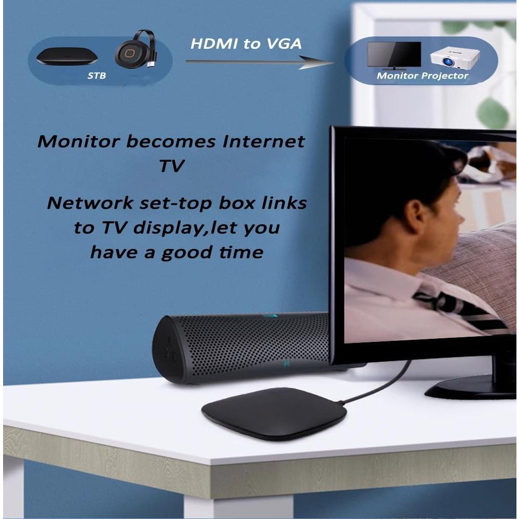 Adaptador HDMI a VGA con audio 3.5mm Hididi - Negro