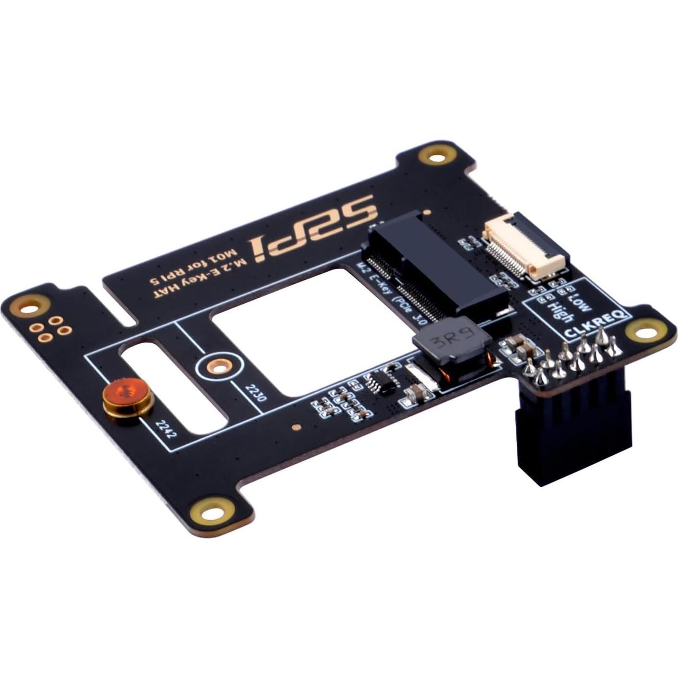 Placa Periférica PCIe M.2 E-Key NVMe SSD GeeekPi M01 para Raspberry Pi 5